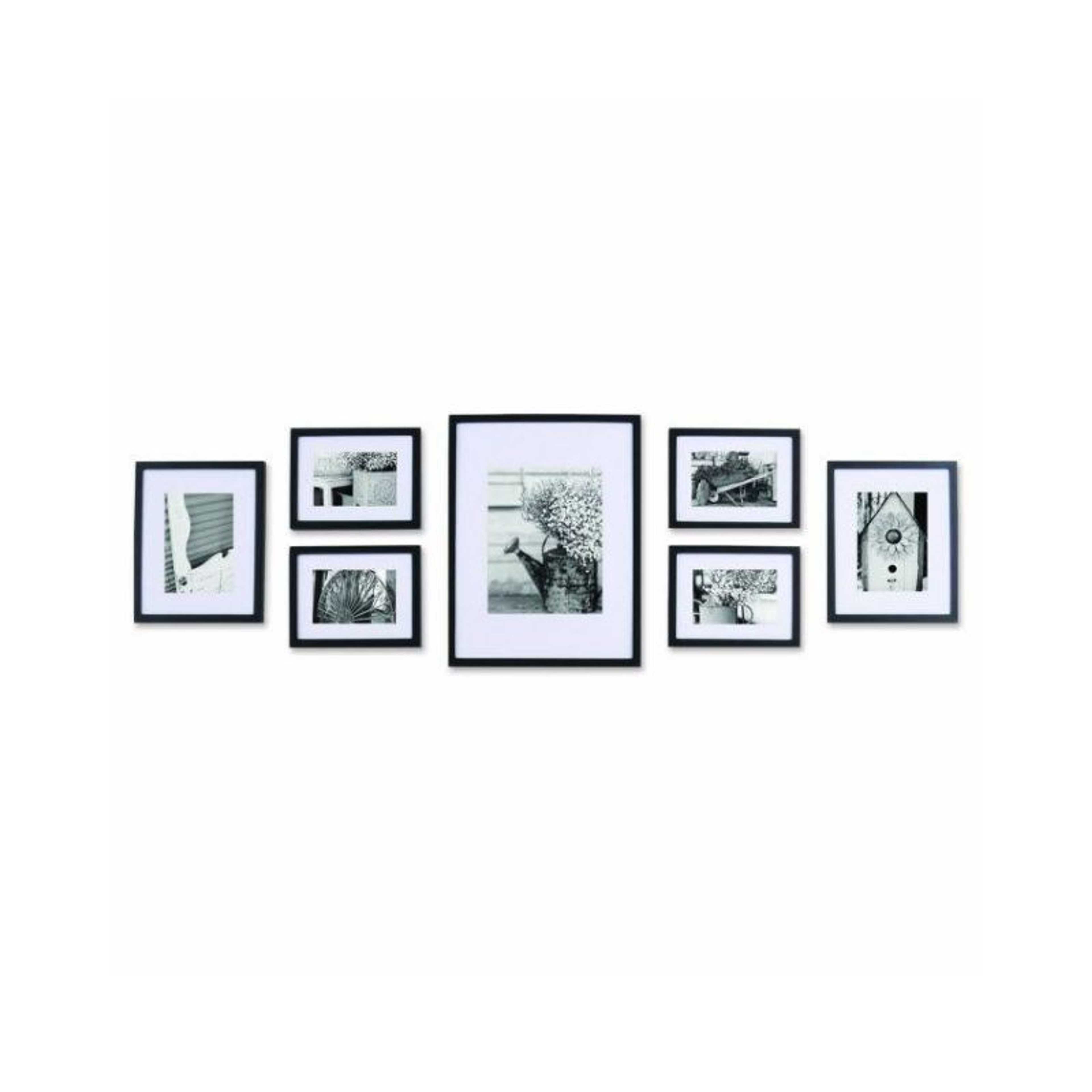 Set of 7 - Photo Frames Collage Wall Hanging Wall Decor Set - Perfect for Living Room