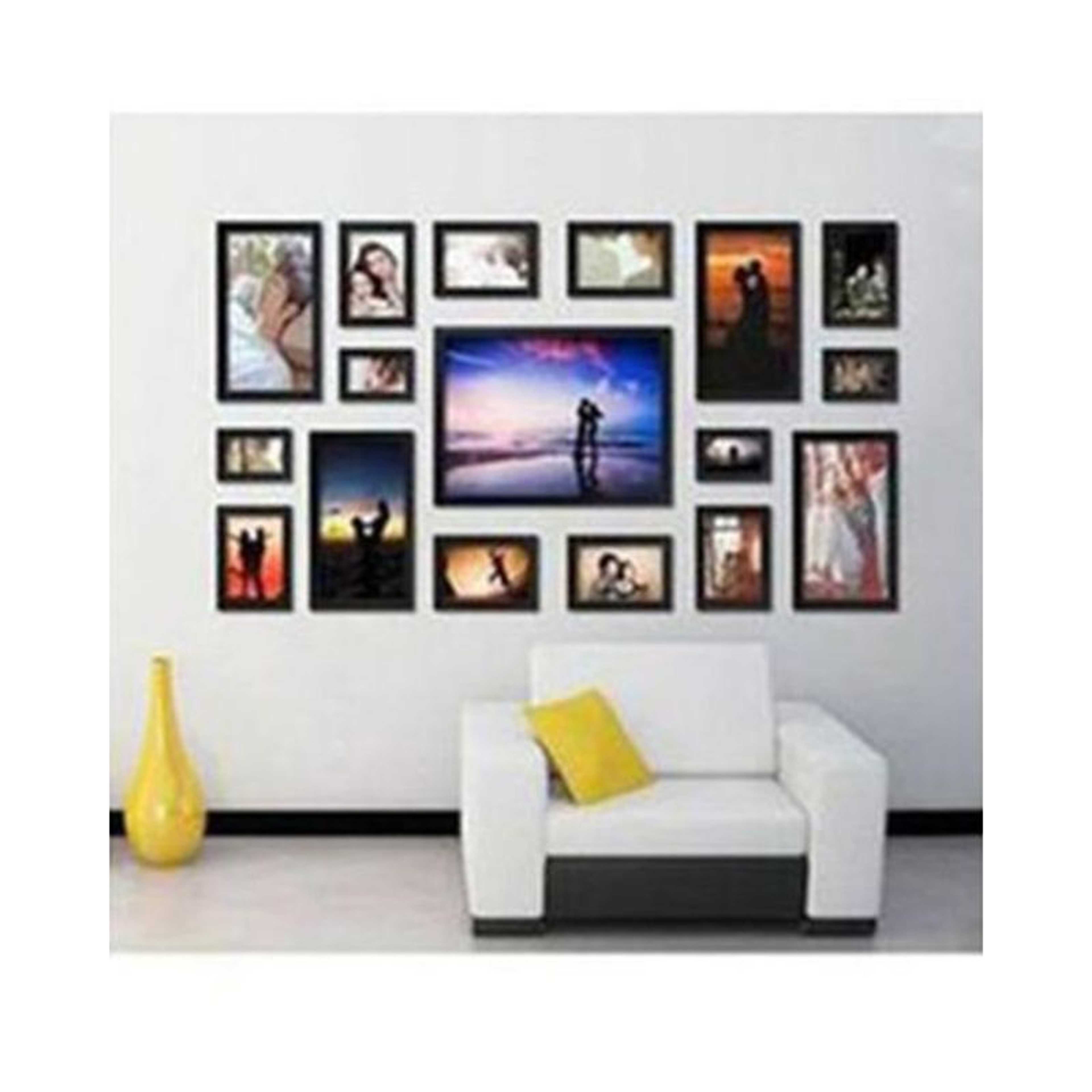 Set of 17 - Photo Frames Collage Wall Hanging Wall Decor Set - Multicolor - Product Main Image