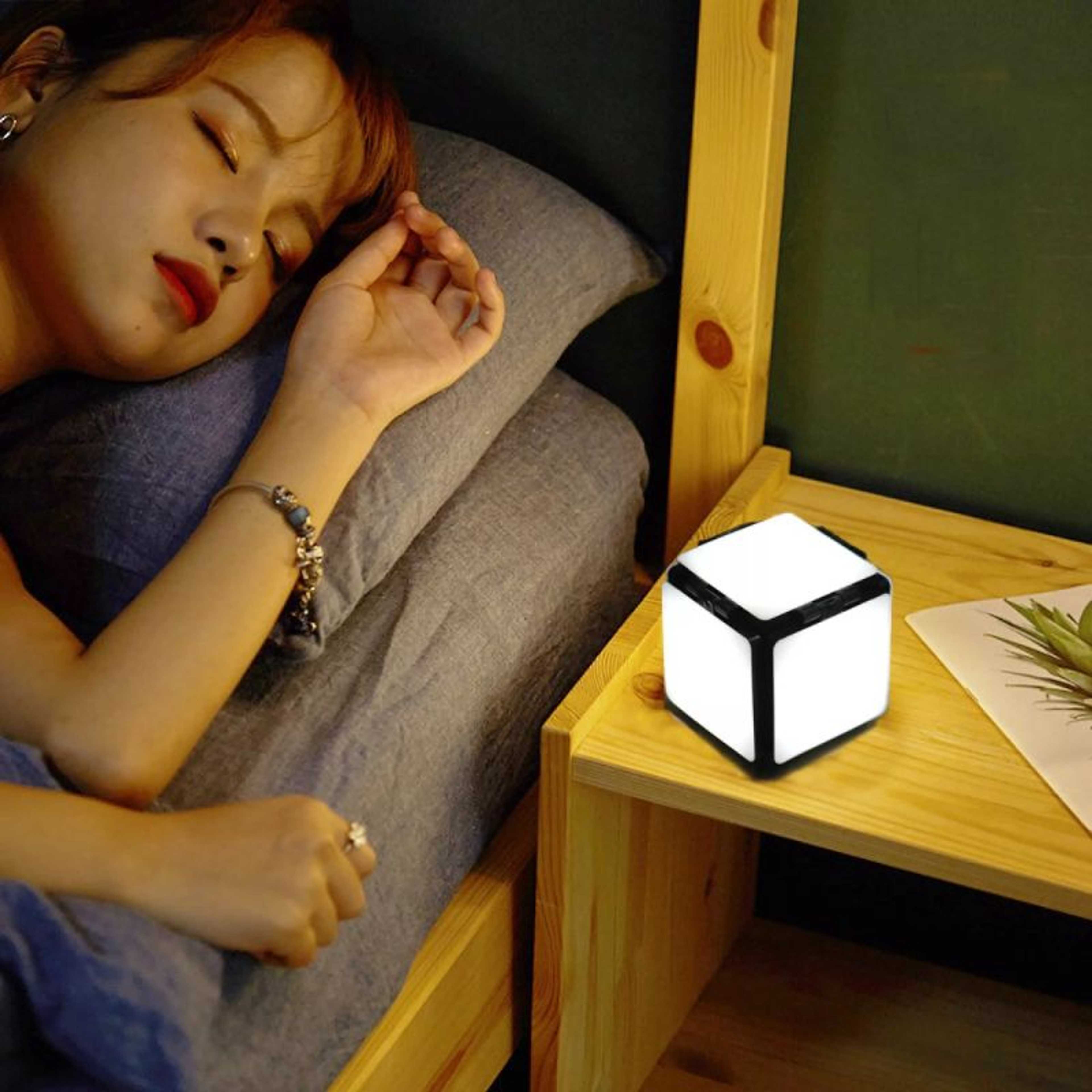 Creative Rubik's Cube Modeling Light LED Folding Lighting Night Light Environmental Energy Saving Dimmable Panel Lamp, Small Square Foldable Night Light Lamp - Product Main Image