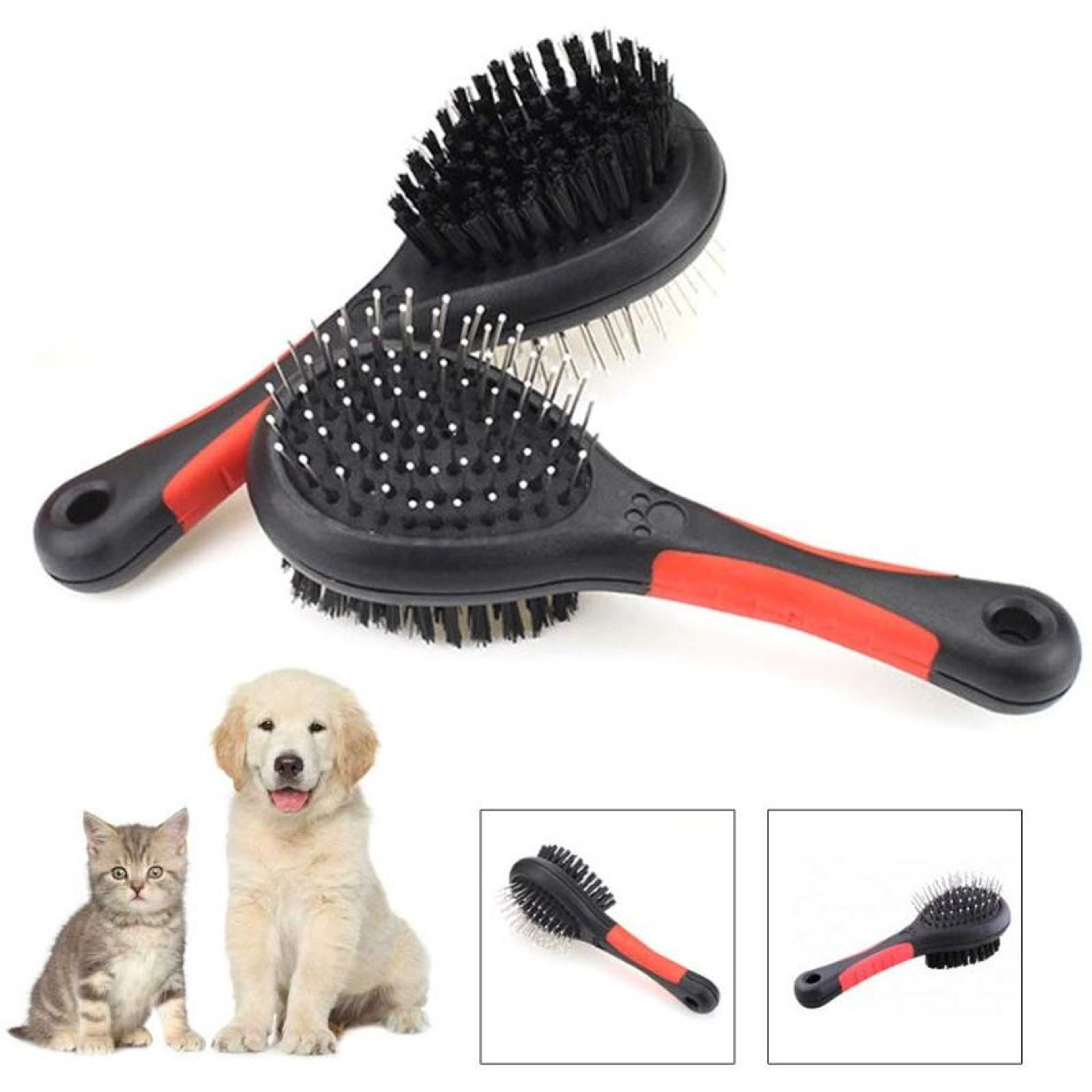 Pet Double Sided Bath Brush Dogg Cat Hair Massage Handle Comb Dogg