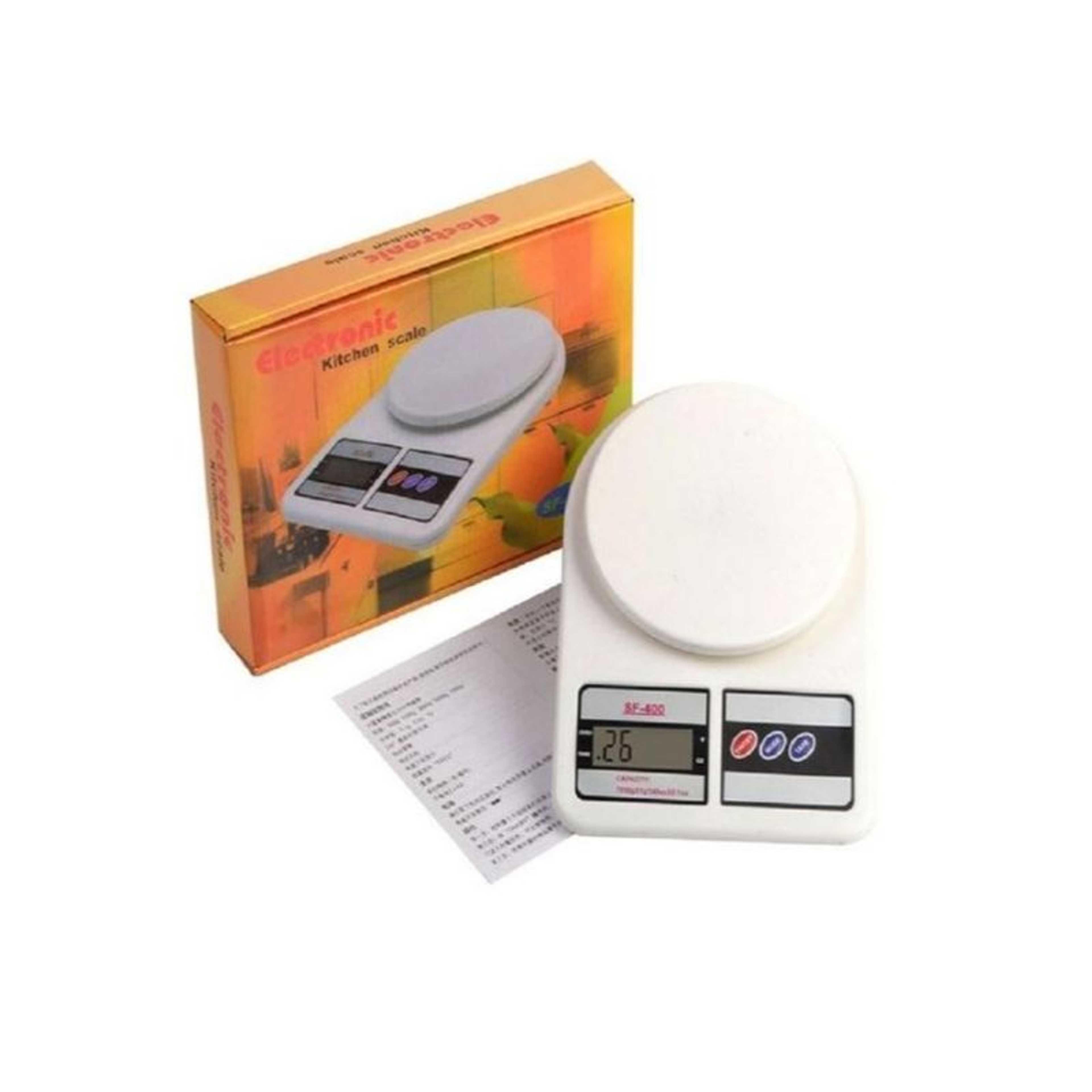 Electronic Kitchen Weighing Scale - White