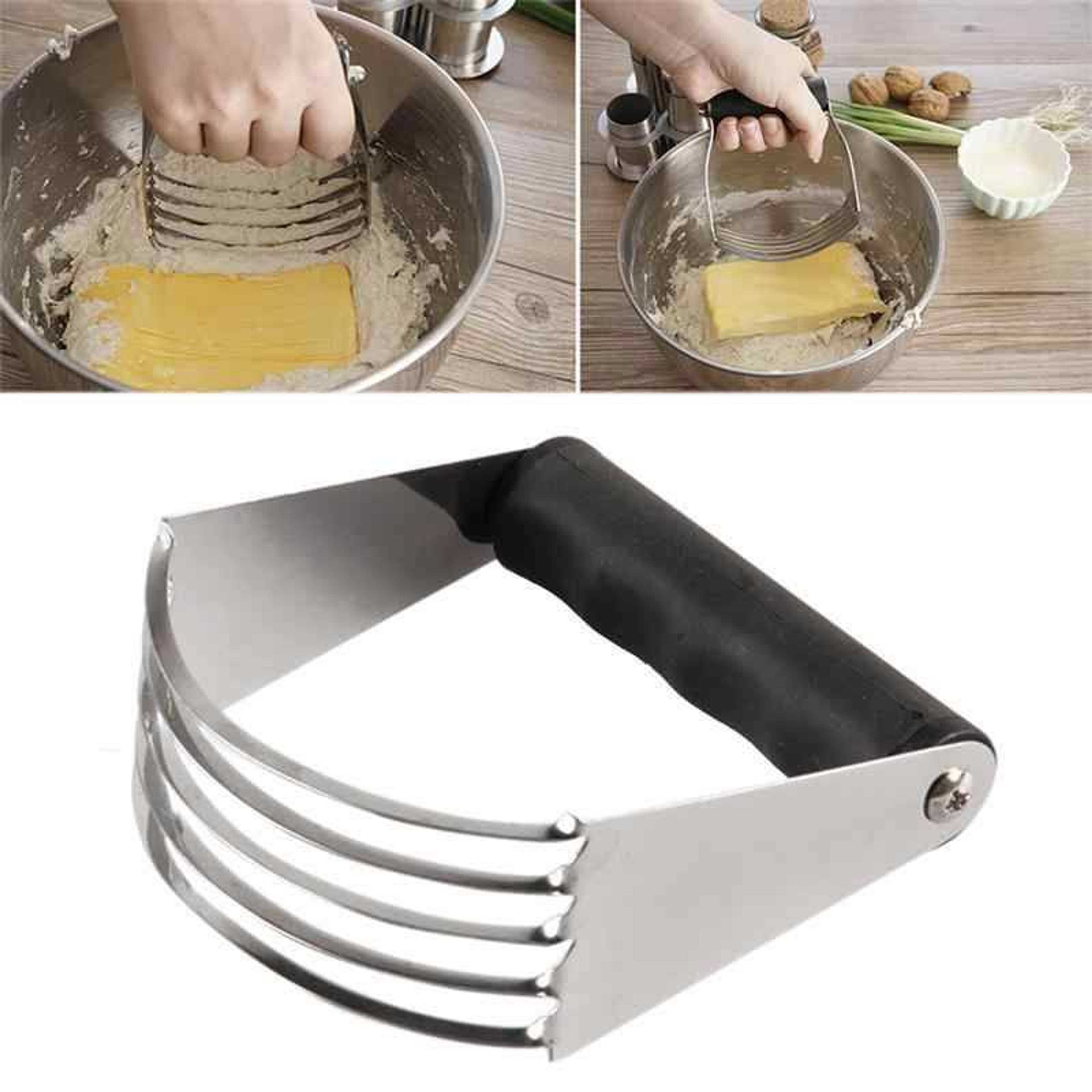 Stainless Steel Pastry Blender With Plastic Handle, Dough Blender, Pie Crust Biscuit Masher