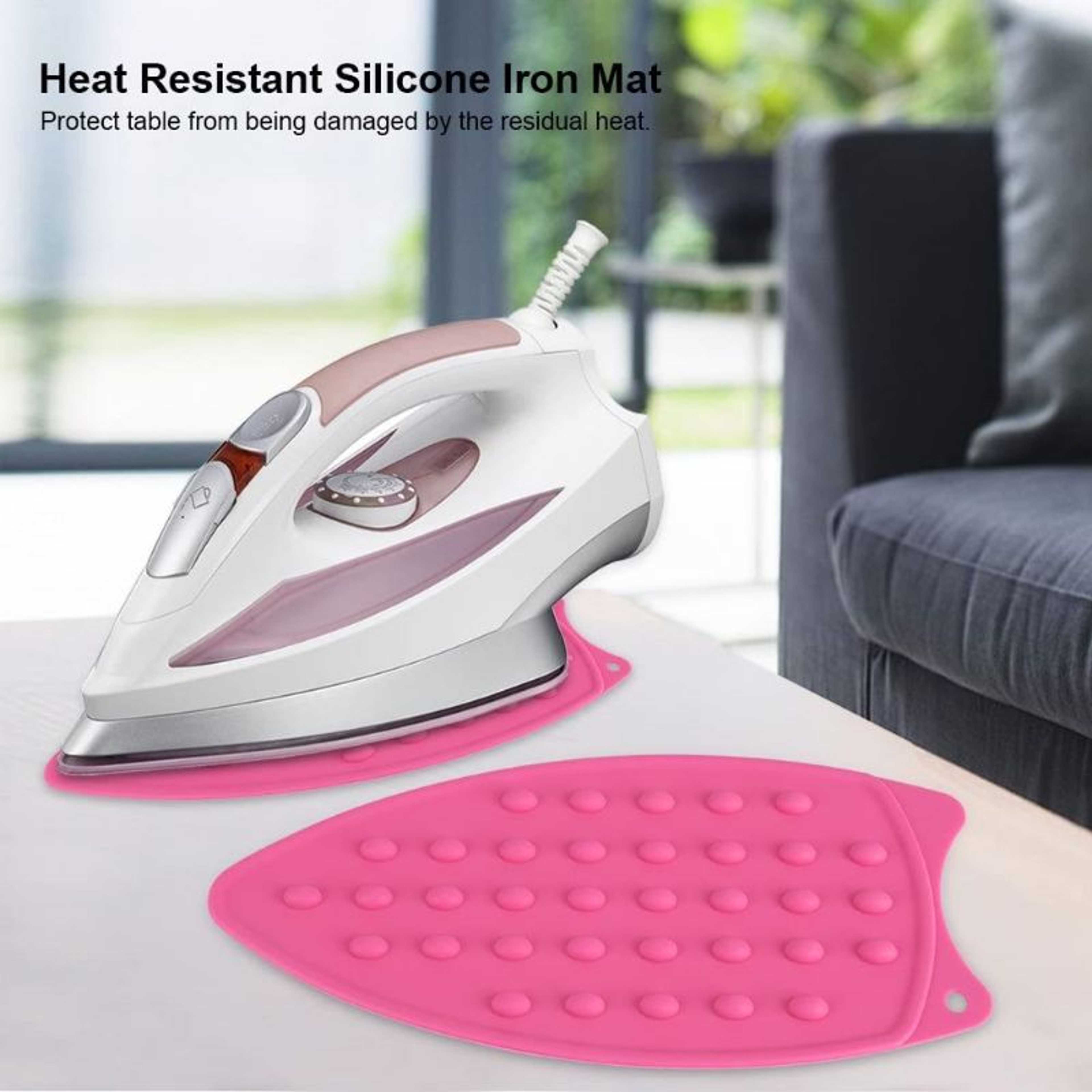 Random Color Silicone Iron Hot Protection Rest Pad Mat Safe Surface Iron Stand Mat Rest Ironing Pad, Silicone Iron Rest Ironing Pad Ironing Insulation Mat