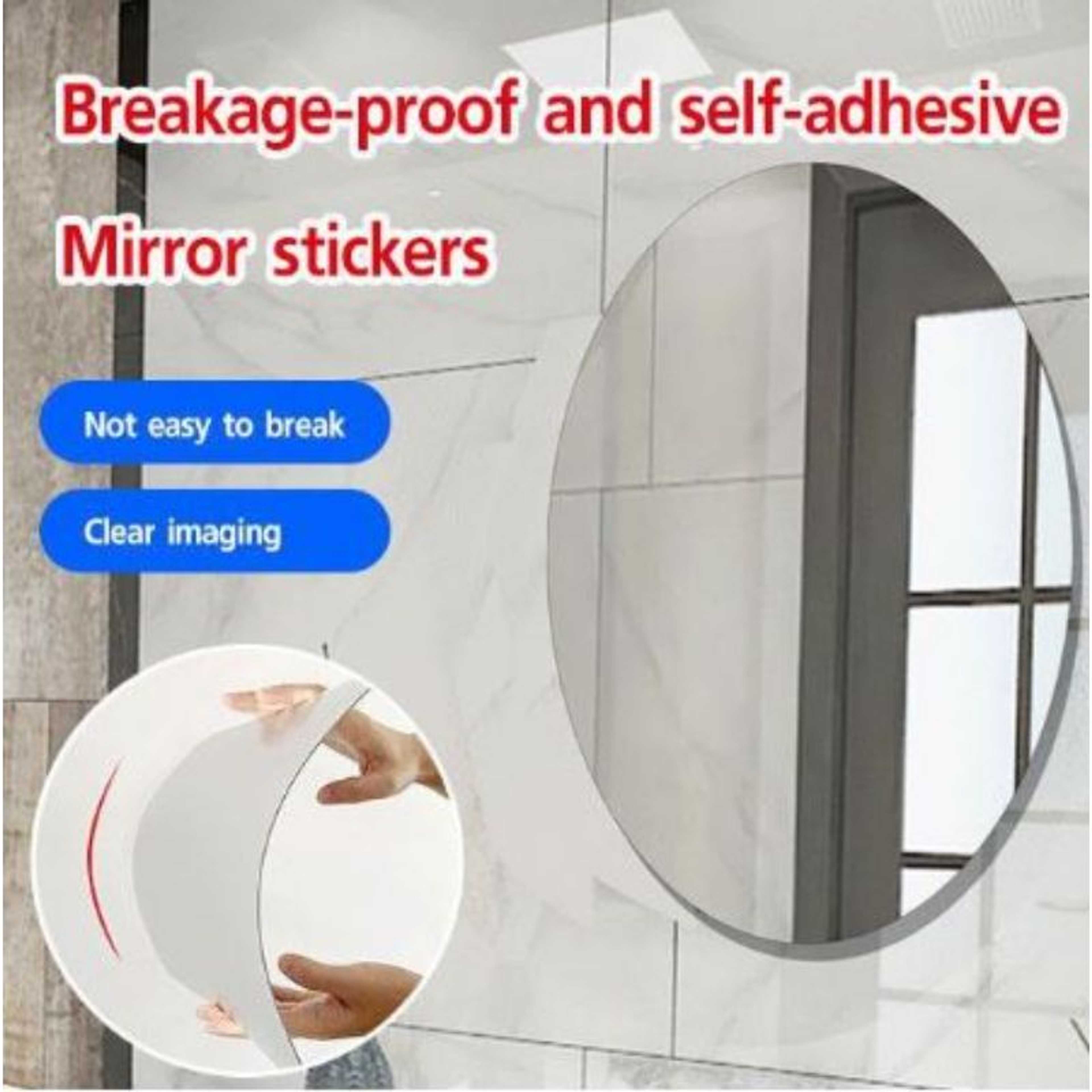 Oval Shape Flexible Self Adhesive Non-Glass Mirror Sticker, Oval Shape Mirror Sticker, Self Adhesive Wall Mirror Sticker, Mirror Wall Sticker, Oval Shape Mirror Sheet, Mirror Wall Sheets