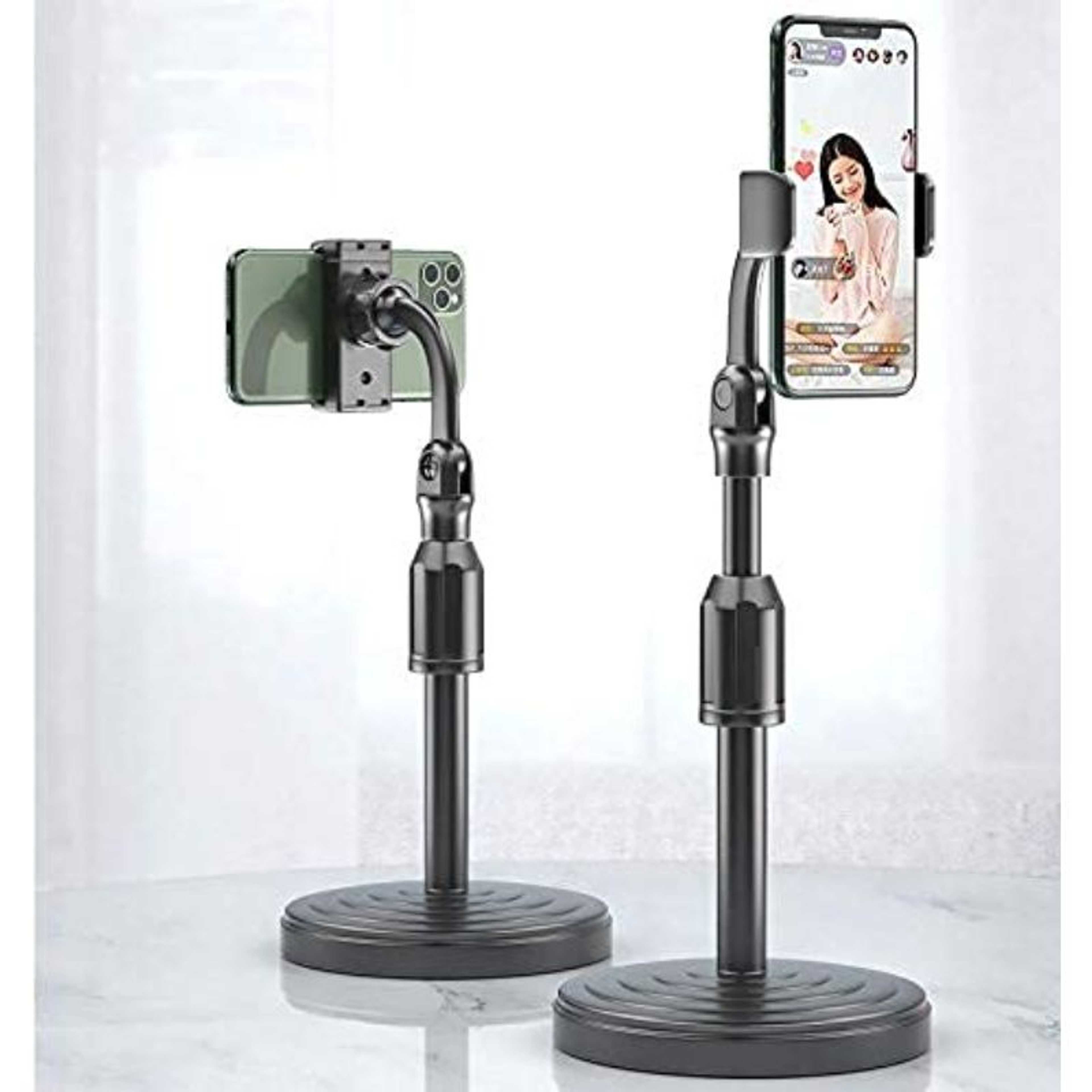 Adjustable Retractable Table Mobile Stand Table Rod, Phone Holder Mobile Stand, Multi-Functional Retractable Mobile Phone Stand for Live Broadcastt,, Mobile Stand For Bigoo Live, Tikttok, Live Show, Instagramm, Snackk Video, Facebok & Live Stream