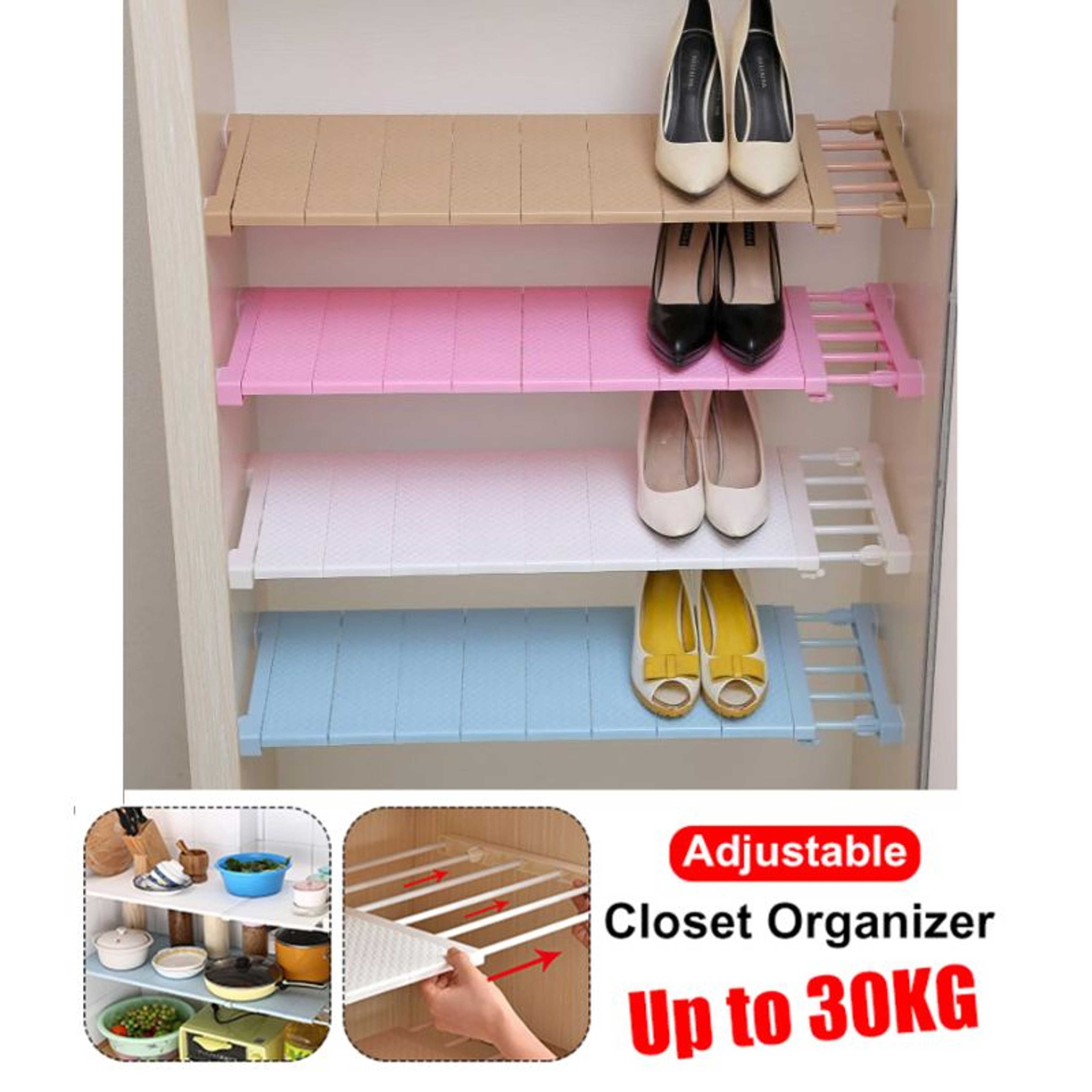 Adjustable Wall Mounted Shelf Divider Wardrobe Storage Organizer