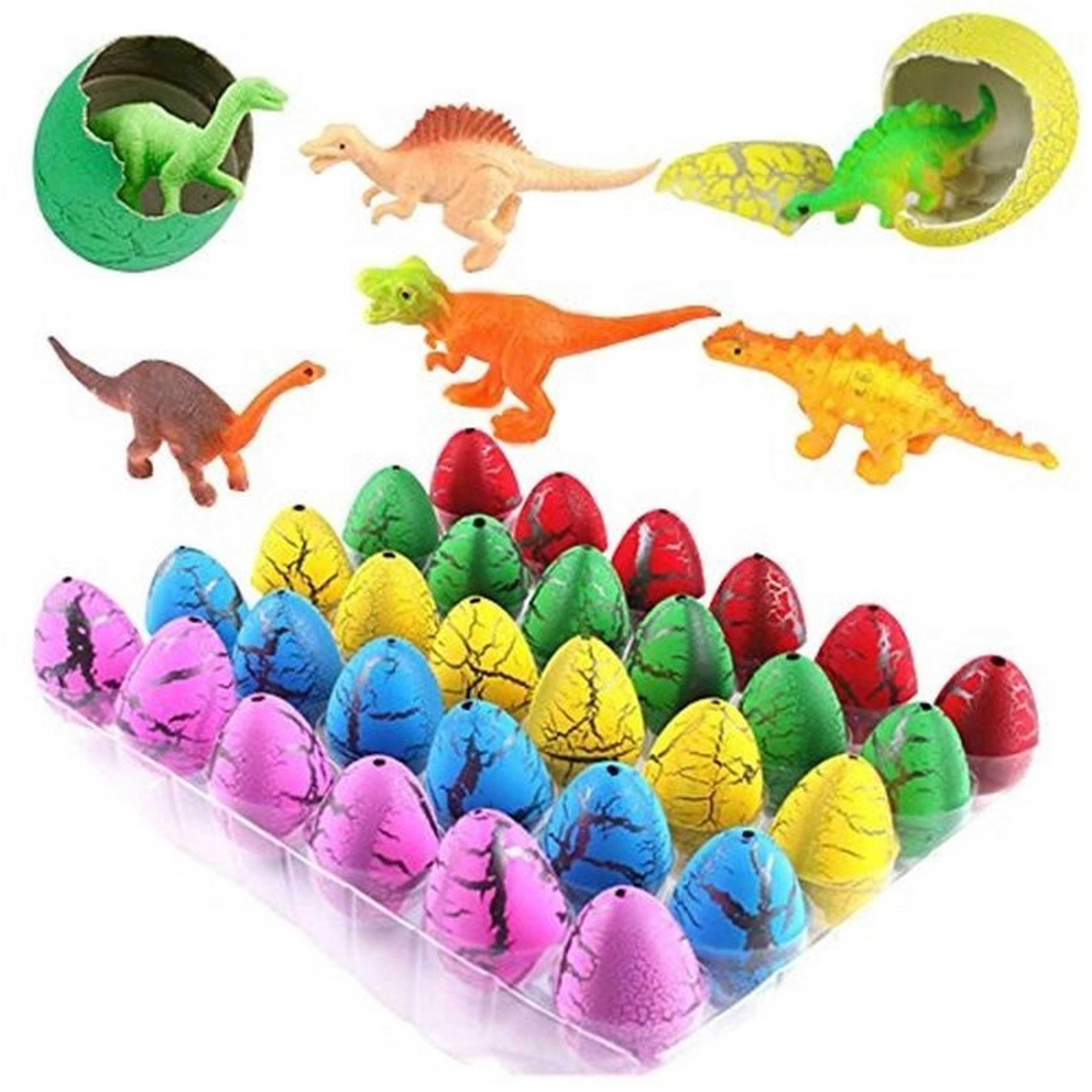 Pack of 30 - Cute Magic Hatching Growing Pet Dinosaur Eggs For Kids