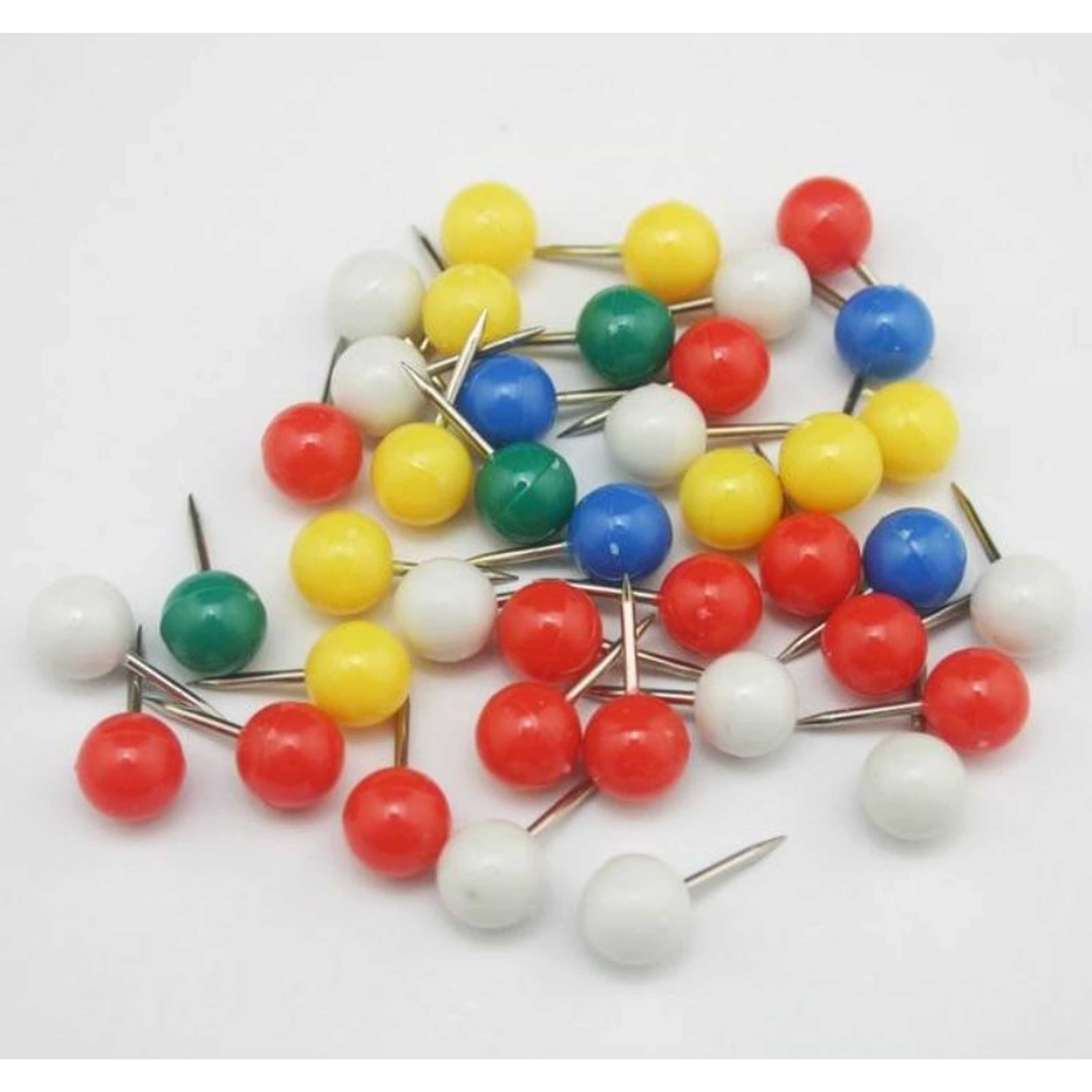 Pack of 30 - Round Shaped Push Pins