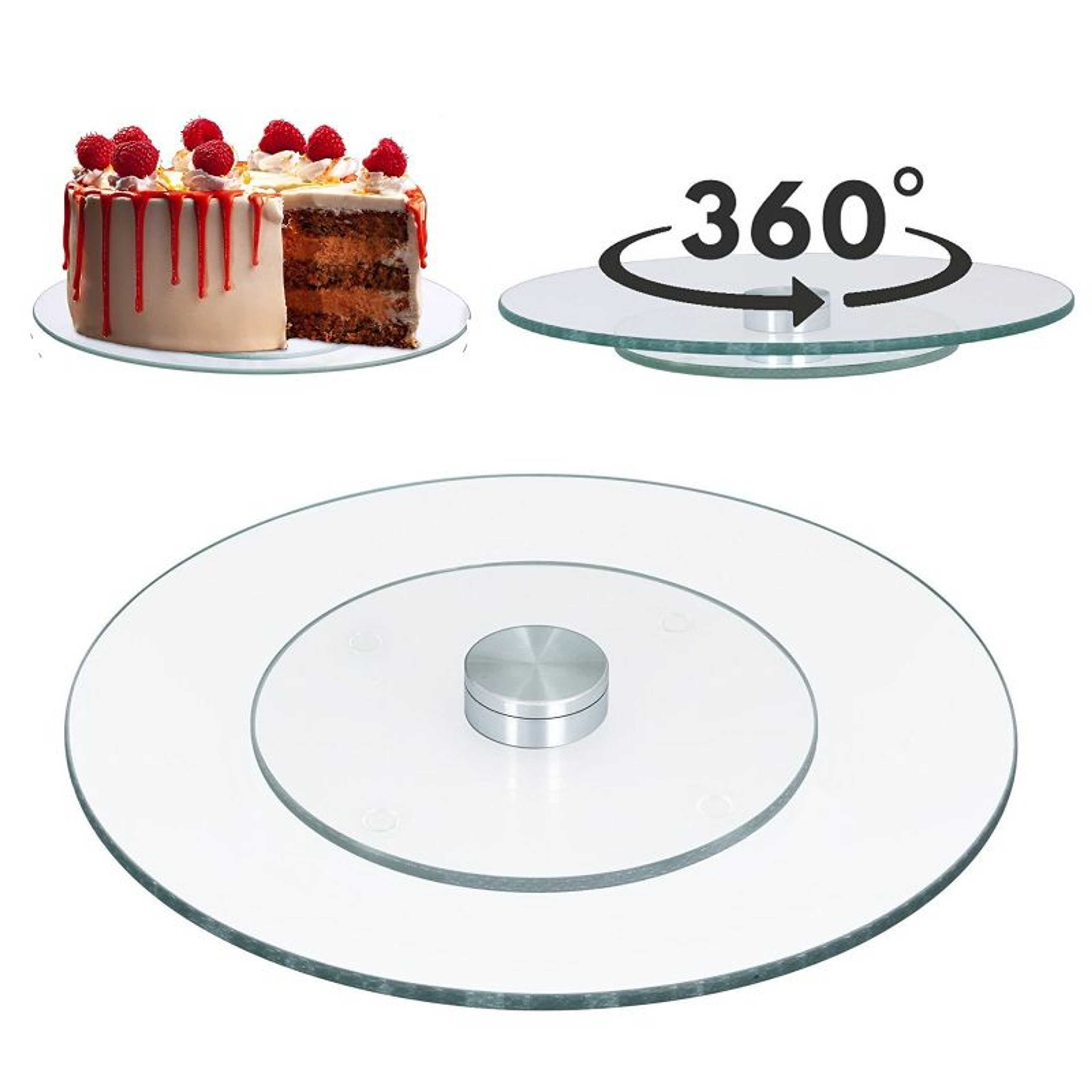 Multifunctional Round Turntable For Serving Cake/Fruits/Desserts & Decorating Cakes, DIY Baking Rotating Tray