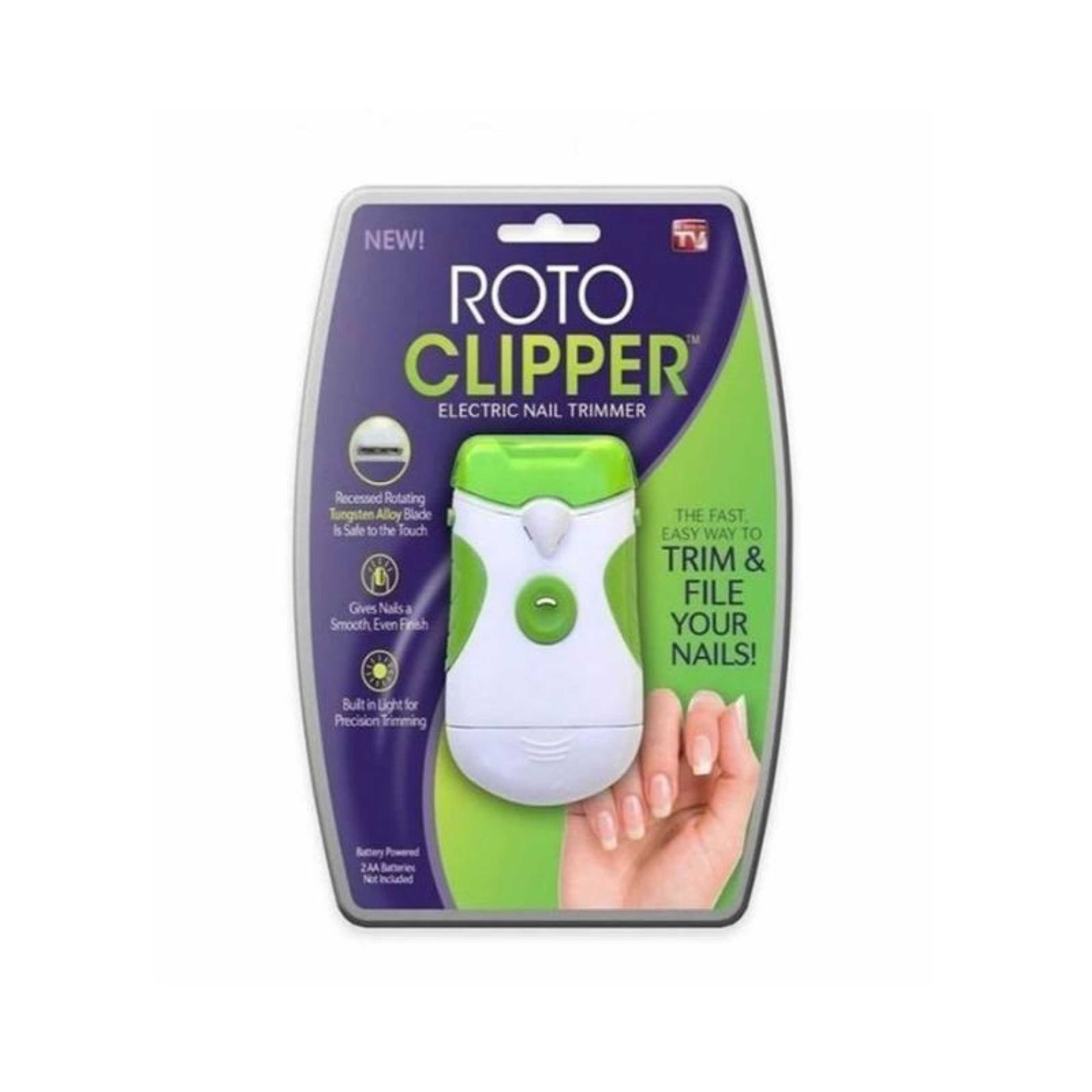 Roto Clipper Electric Nail File And Trimmer - White & Green