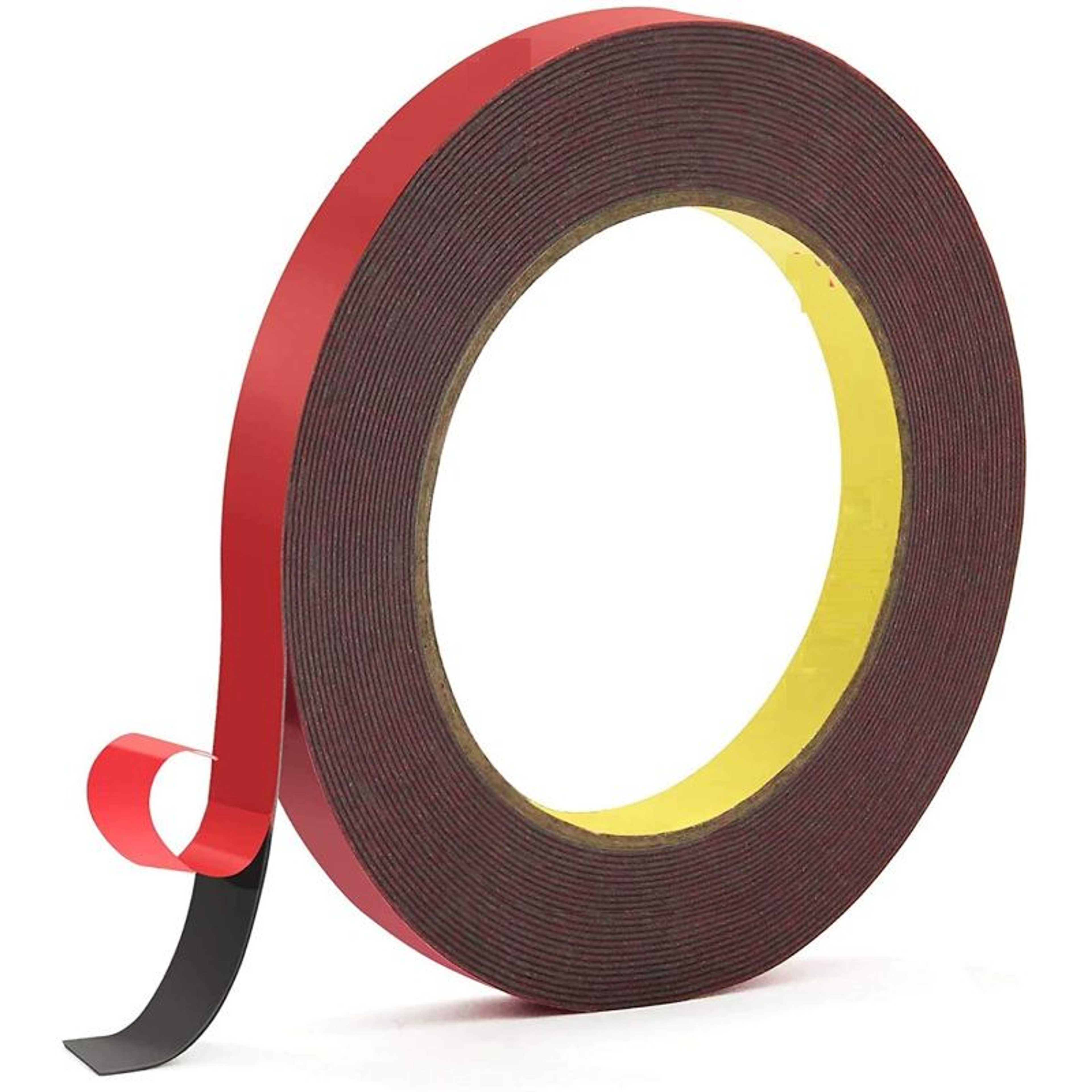 100 Feet 0.5'' Width Double Sided Tape, Outdoor and Indoor Heavy Duty Strong Weatherproof Adhesive Tape