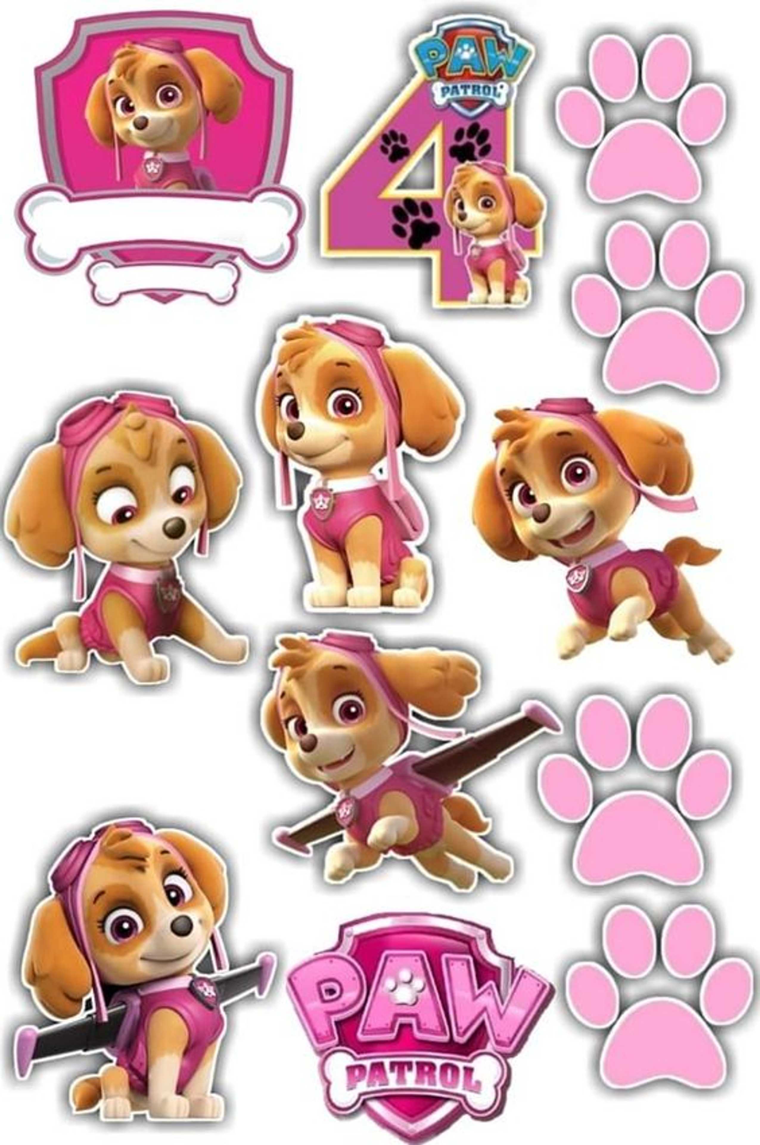 10 Pcs/Pack of Paw Patrol Decal Stickers For Mobiles Tablet Bike Car Fridge Etc
