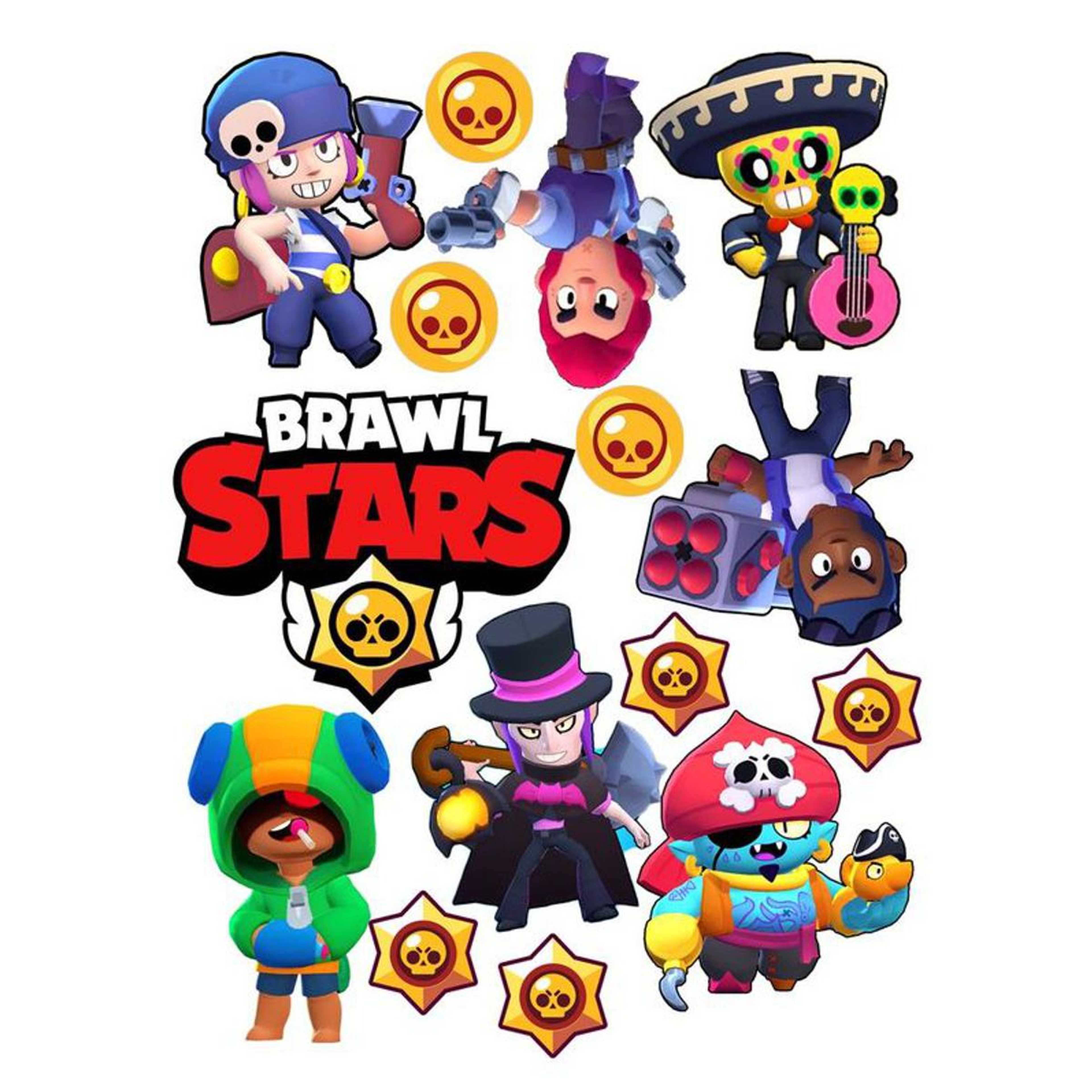09 Pcs/Pack Of Brawl Stars Decal Stickers For Mobiles Tablet Bike Car Fridge Etc - Product Main Image