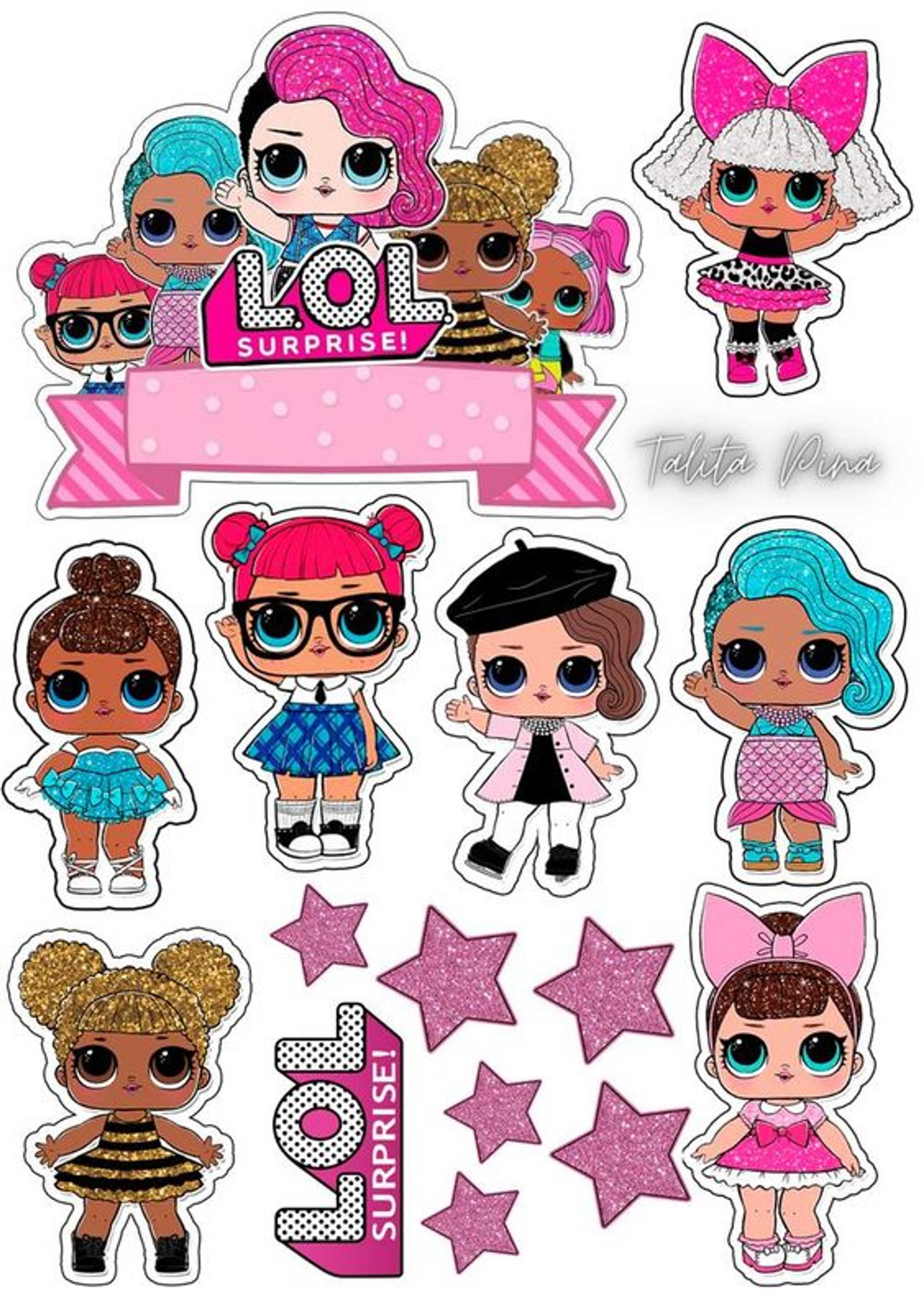 10 Pcs/Pack Of Lol Surprise Decal Stickers For Laptop Mobiles Tablet Bike Car Fridge Etc - Product Main Image