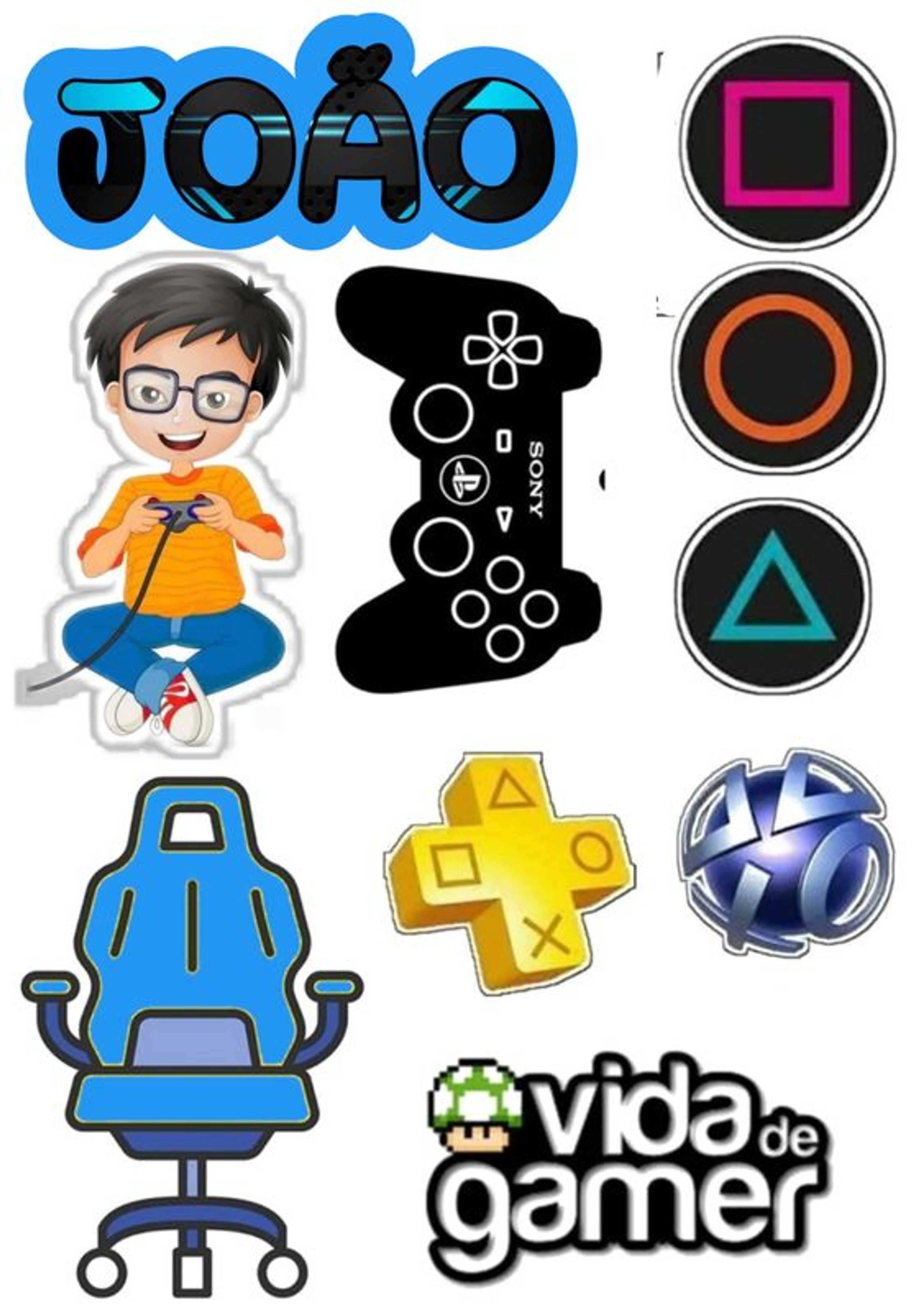 10 Pcs/Pack Of Gamer Stickers For Mobile Cover Phone Case laptop Bike Car Fridge Etc - Product Main Image