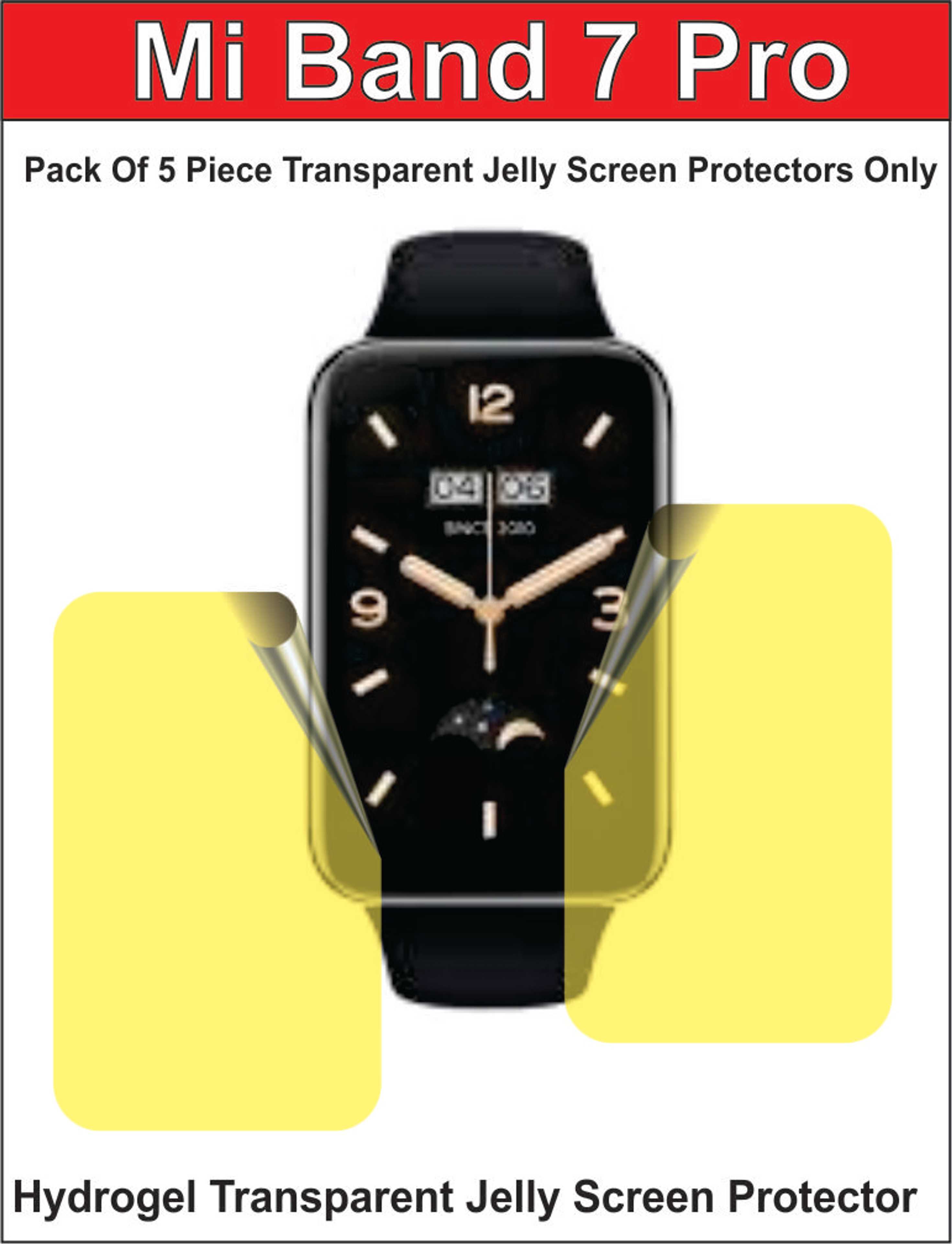 Mi Band 7 Pro Screen Protector Jelly Clear Pack Of 5 - Product Main Image