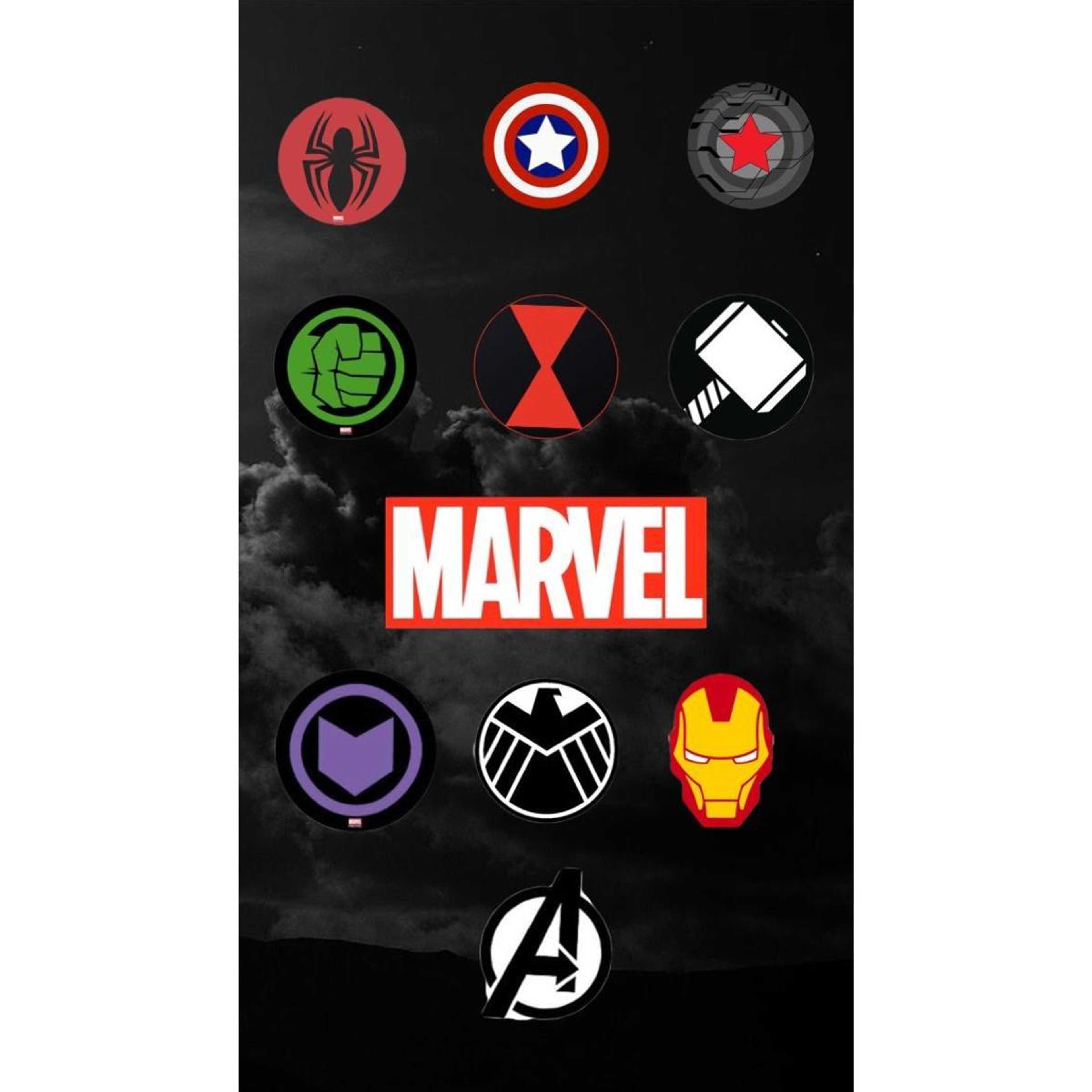 10 Pcs/Pack Of Marvel Stickers Decal Stickers For Laptop Car Bike Mobile Tablet Bike - Product Main Image