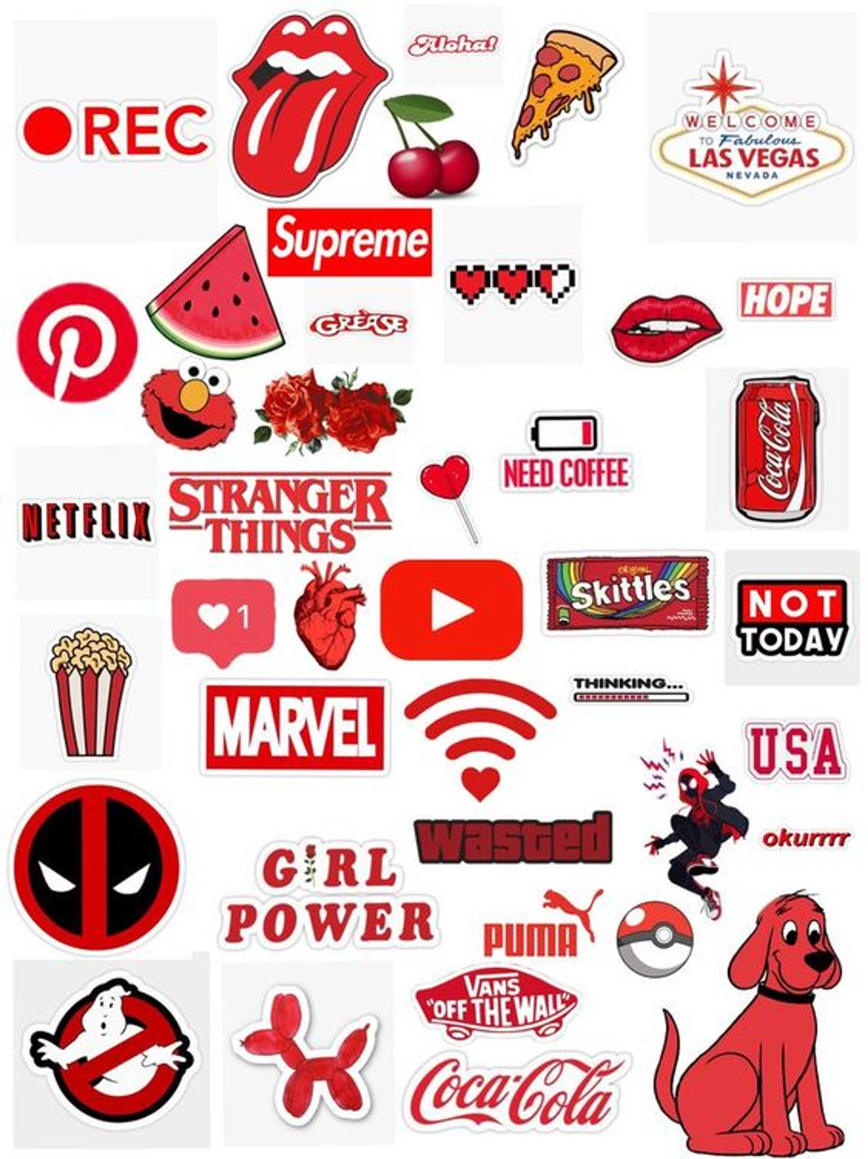 10 Pcs/Pack of Goodies Decal Stickers For Mobiles Tablet Bike Car Fridge Etc - Product Main Image