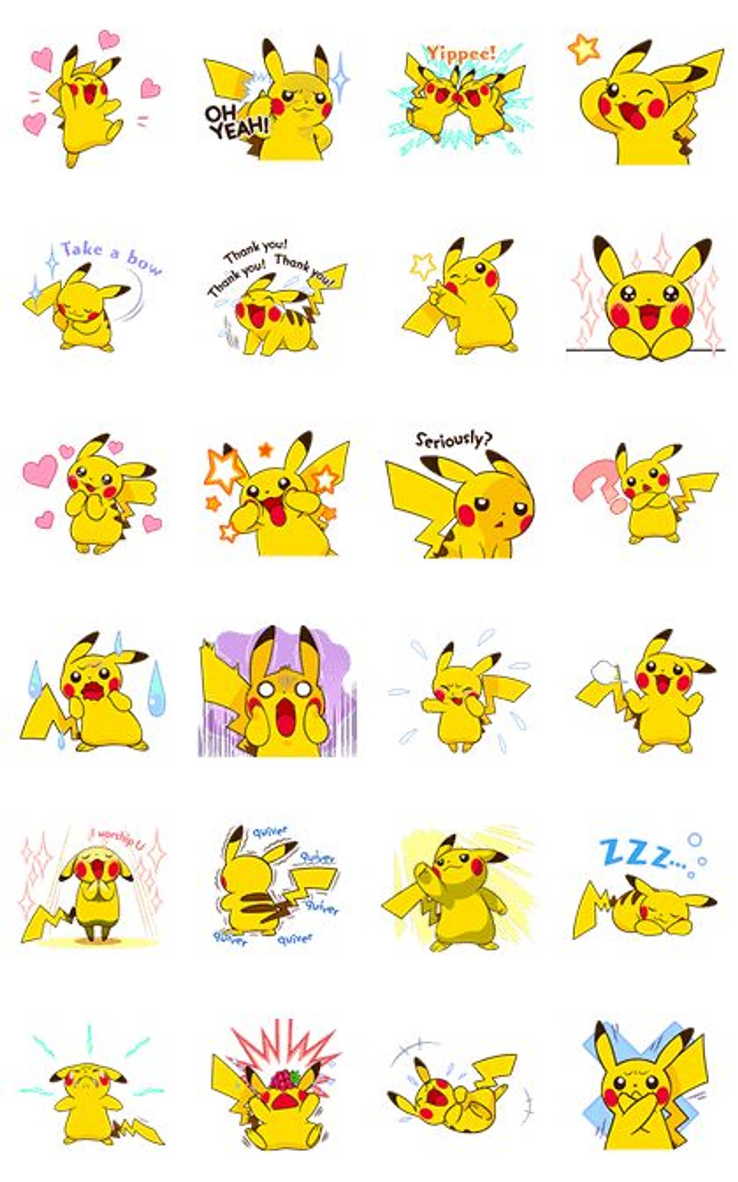 Pikachu Sticker Sets Pack Of 18 pc - Product Main Image