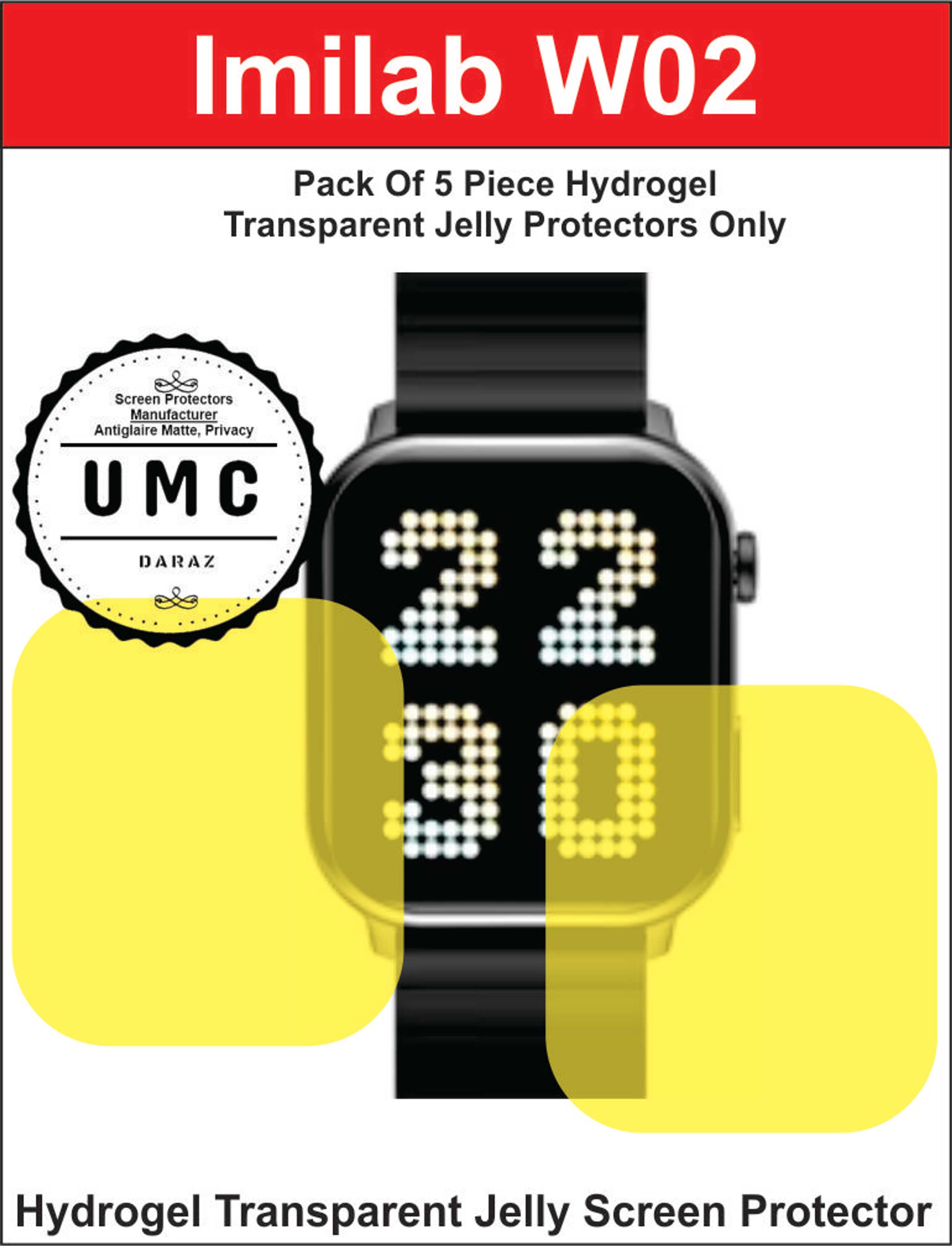 Imilab_W02 Screen Protector Jelly Clear Pack Of 5p - Product Main Image
