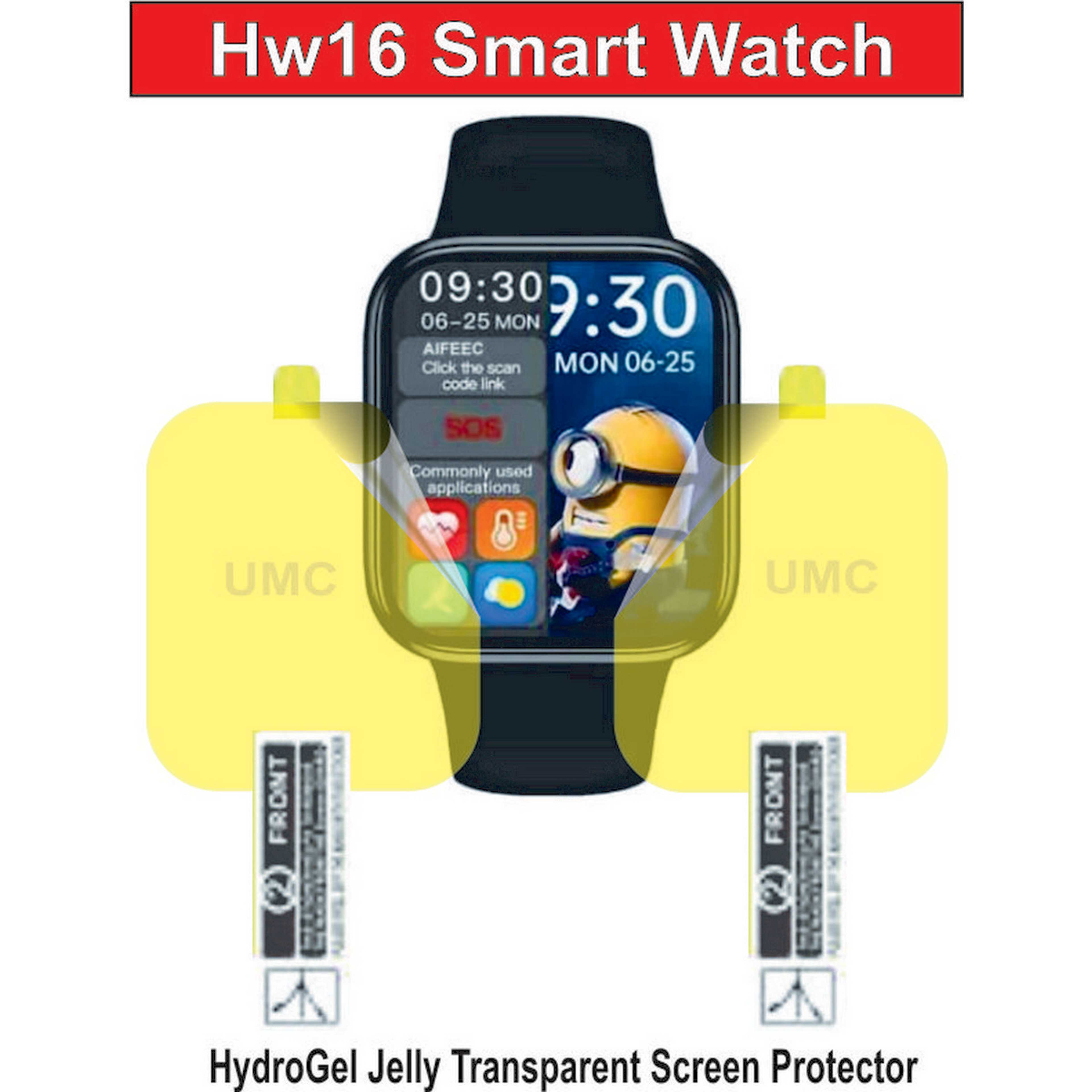 Hw 16 Smart Watch Screen Protector Jelly Pack Of 2 - Product Main Image