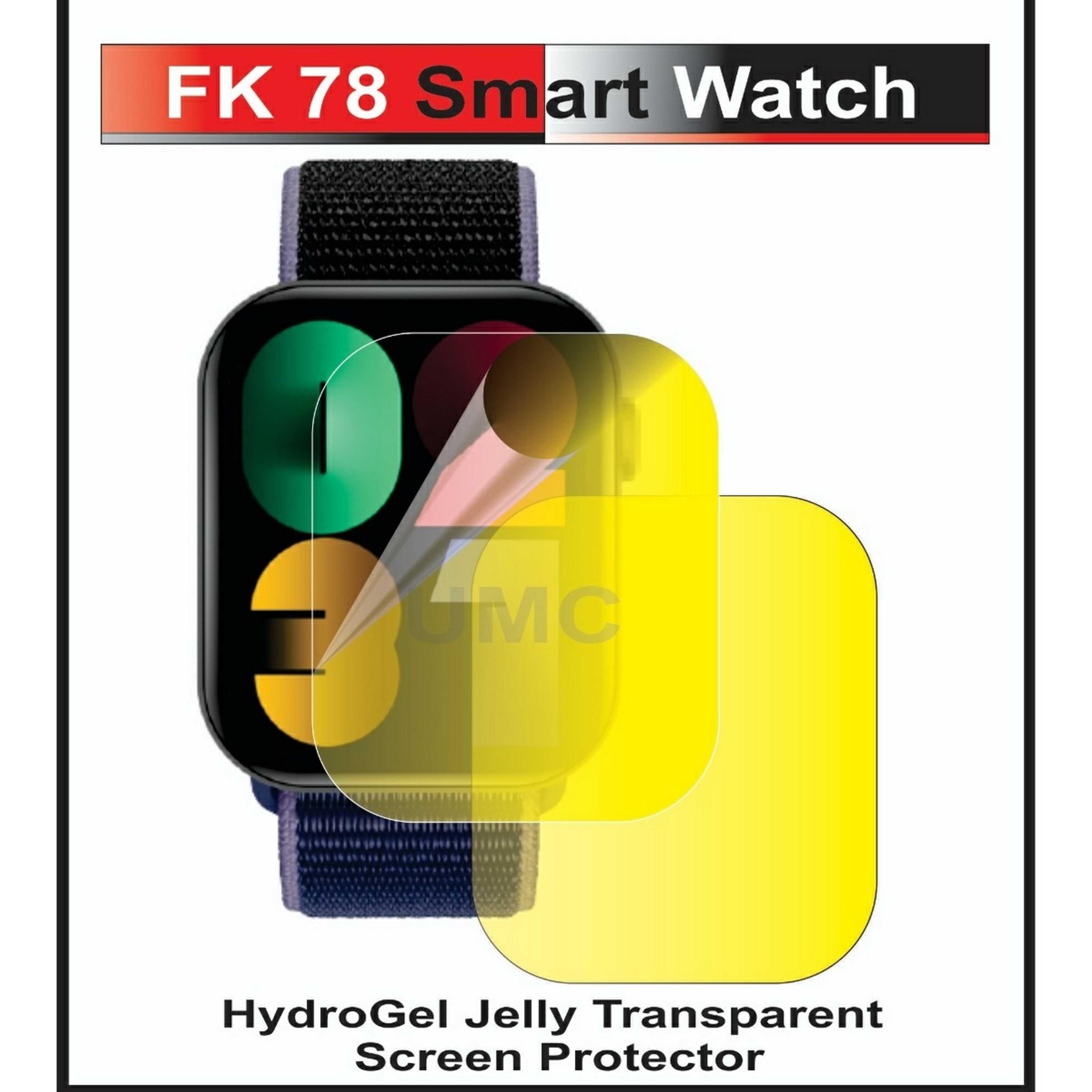 Smart Watch FK 78 Screen Protector Hydrogel Transparent Jelly Pack Of 3 - Product Main Image