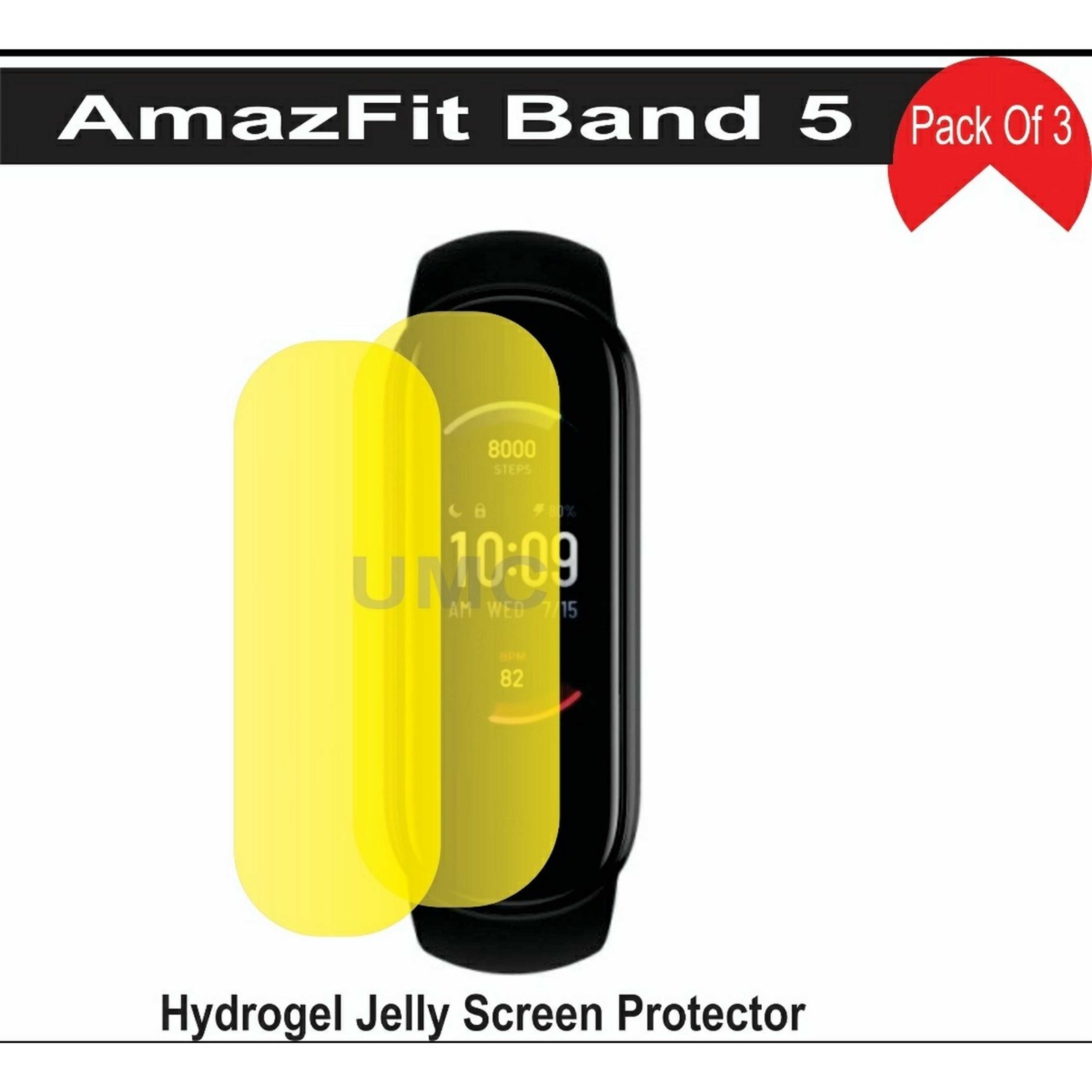 Amazefit Band 5 Screen Protector Hydrogel Jelly Pack of 3 - Product Main Image