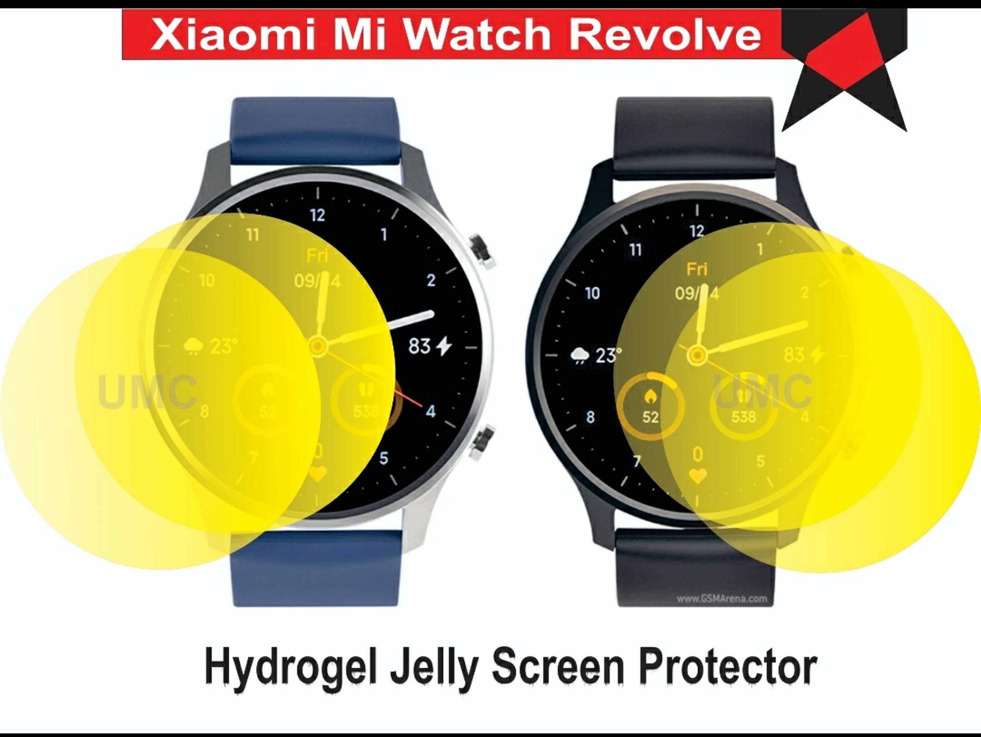 Smart Watch Revolve Color Screen Protector Hydrogel Jelly Pack Of 3 - Product Main Image