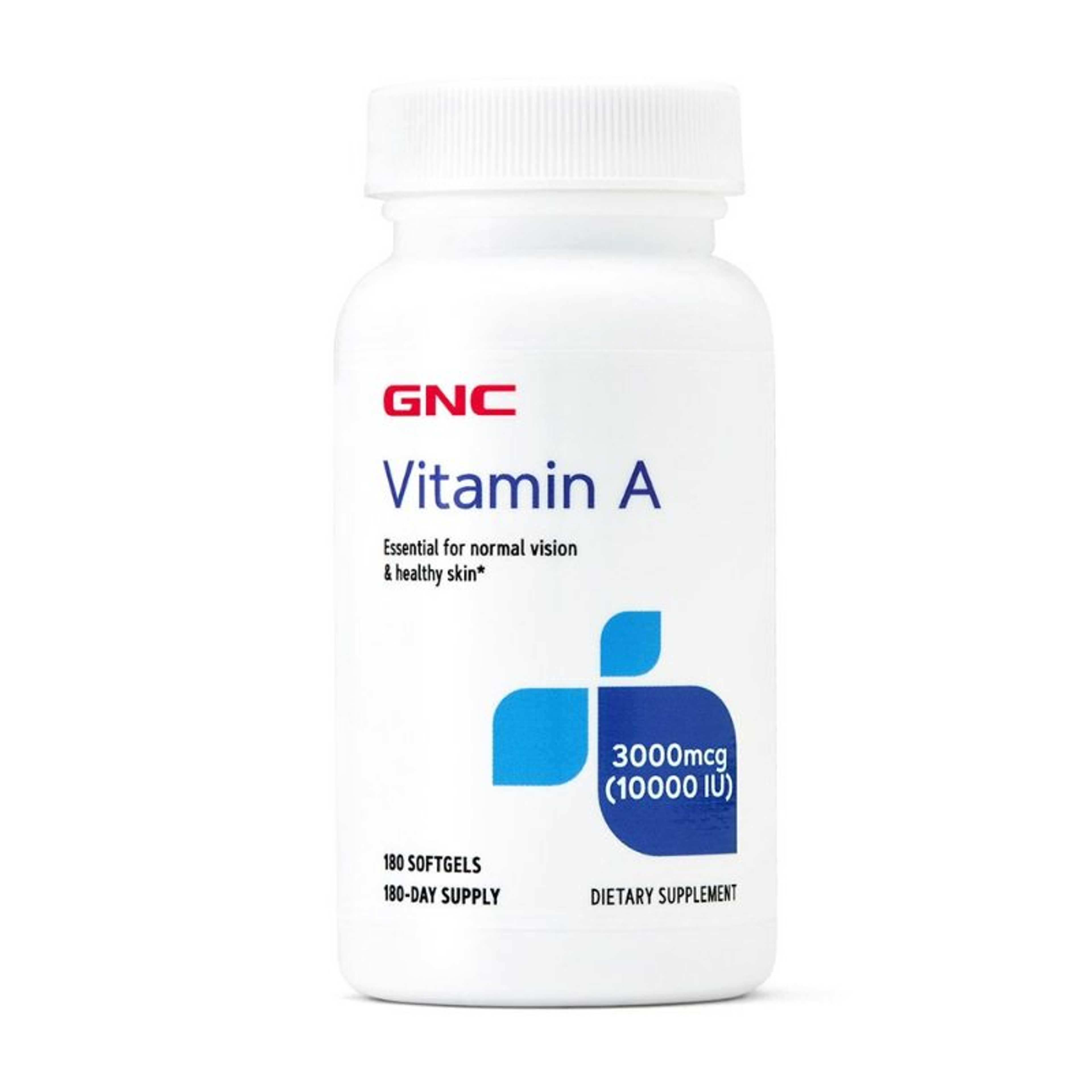 GNC Vitamin A 3000mg 10,000IU 180 Softgels