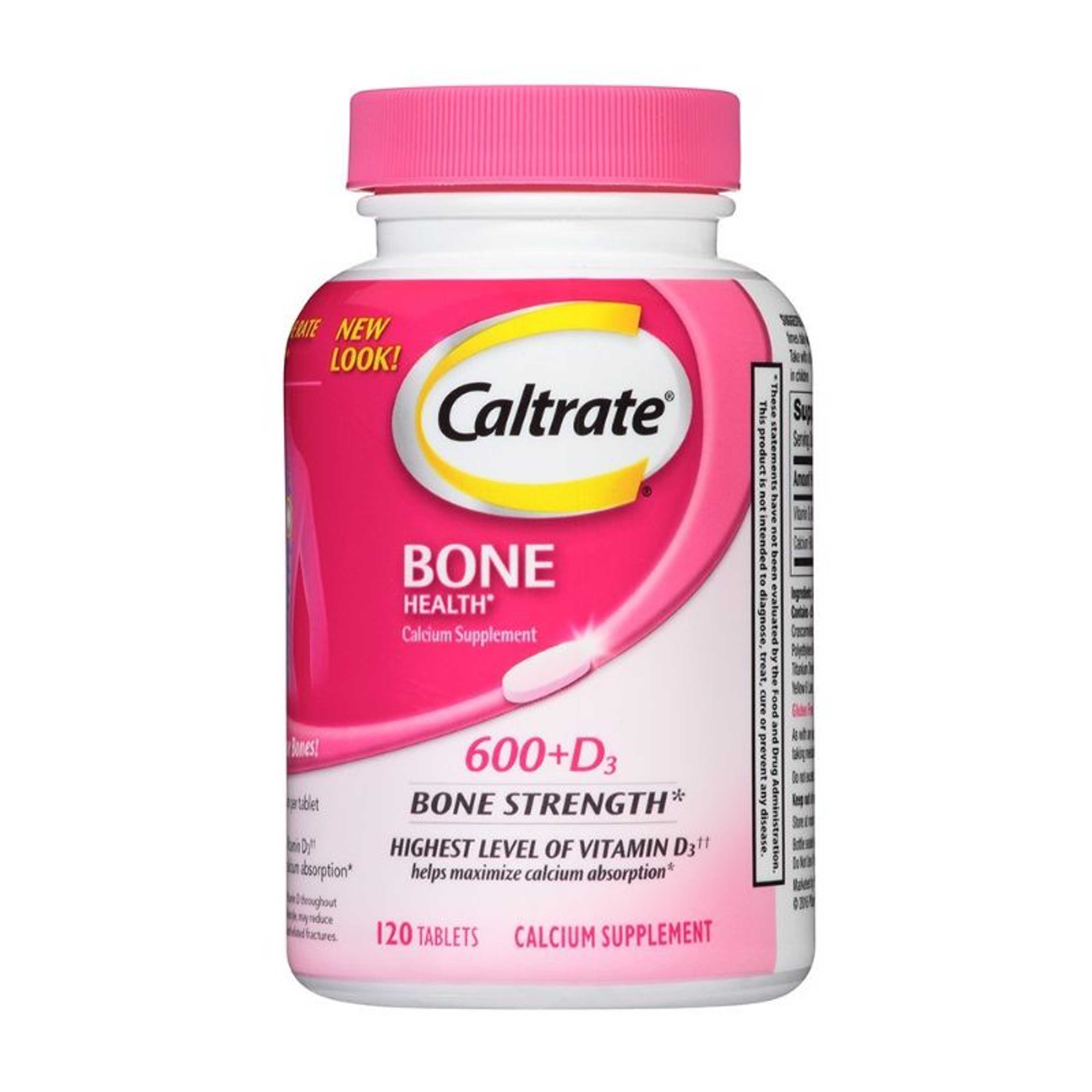 Caltrate Bone Health Calcium Supplement 600+D3 120 Tablets