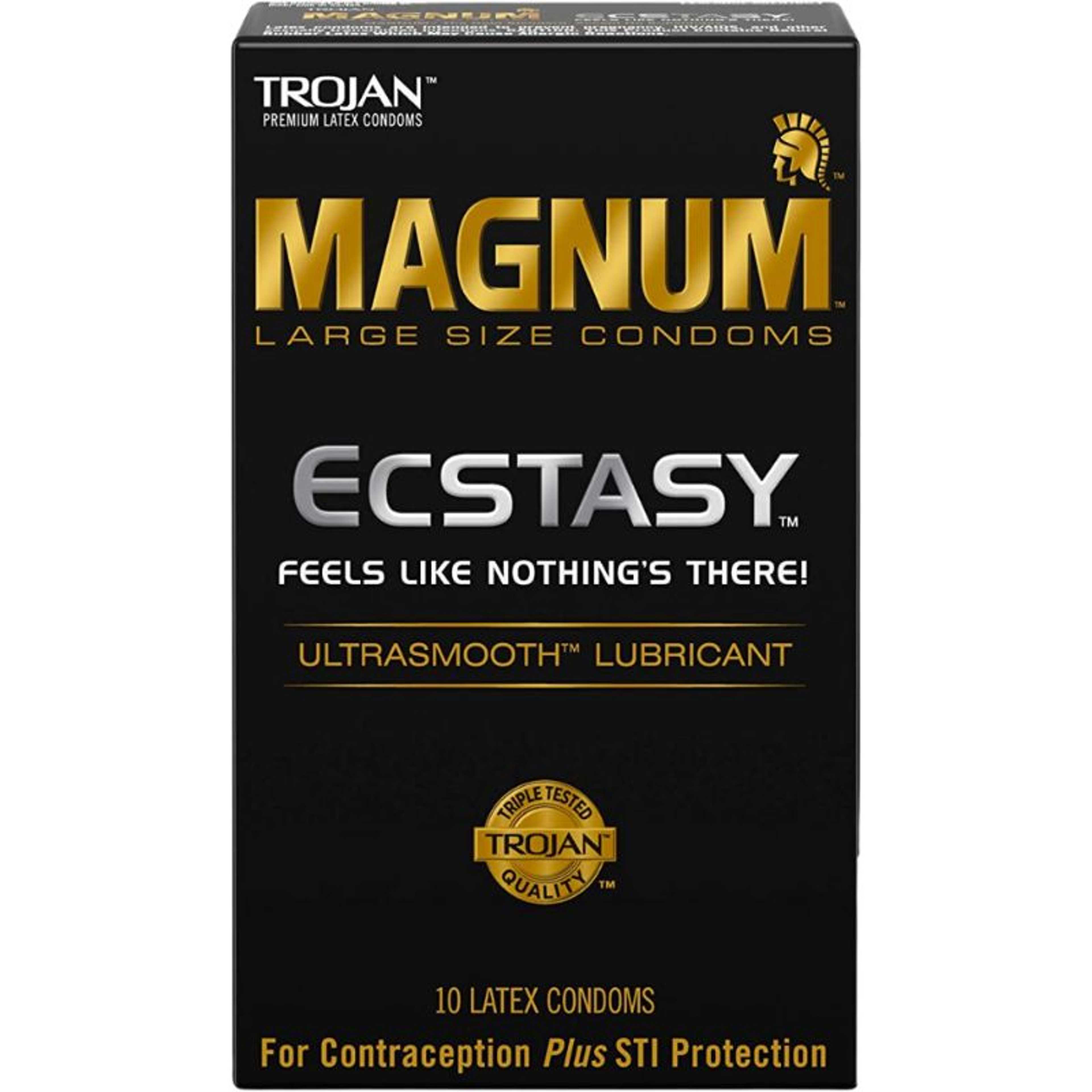 Trojan Premium Large Size Condoms Ecstasy Fell Like Nothings There 10 Lubricant Condoms