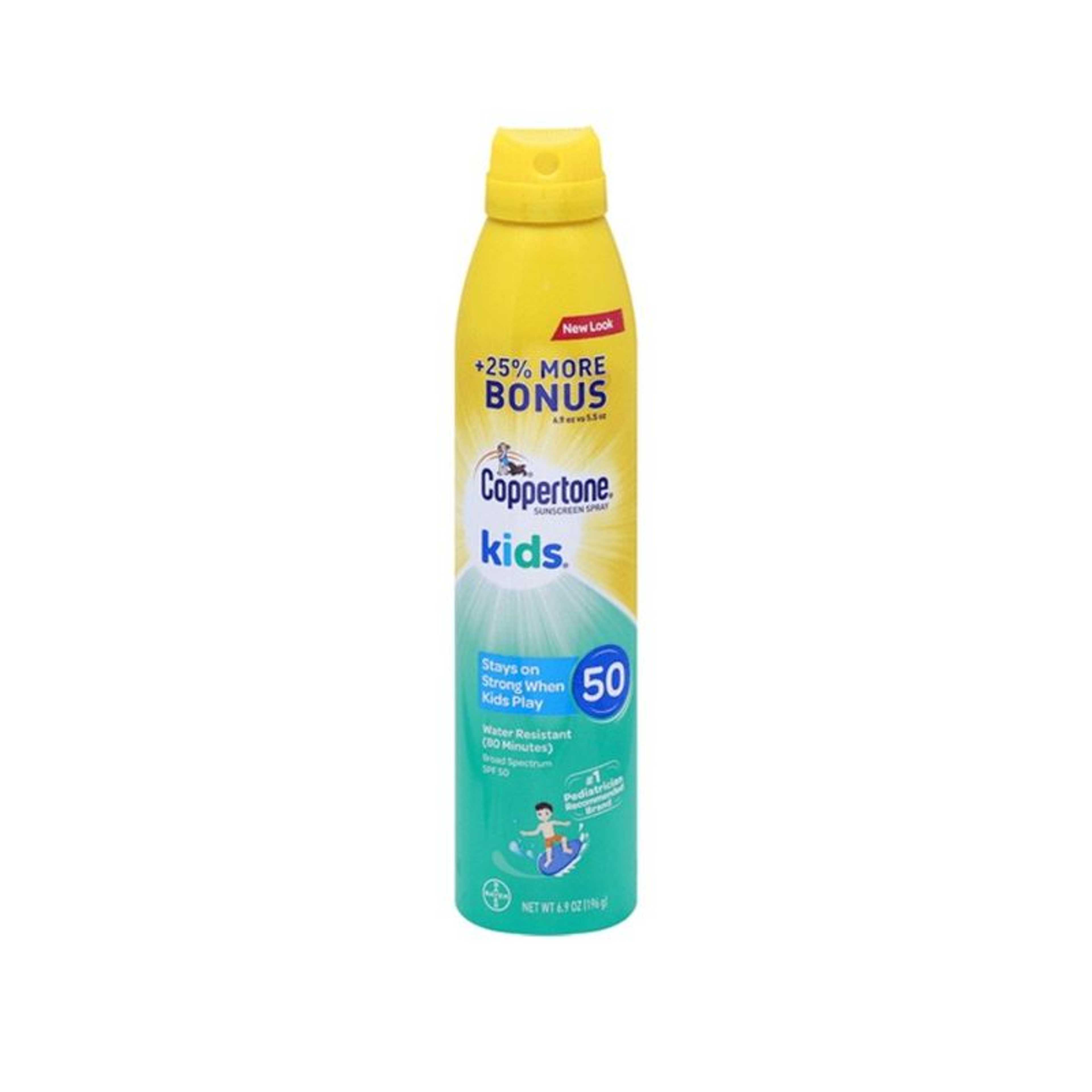 Coppertone Sunscreen Spray for Kids, with SPF 50, 6.9 oz