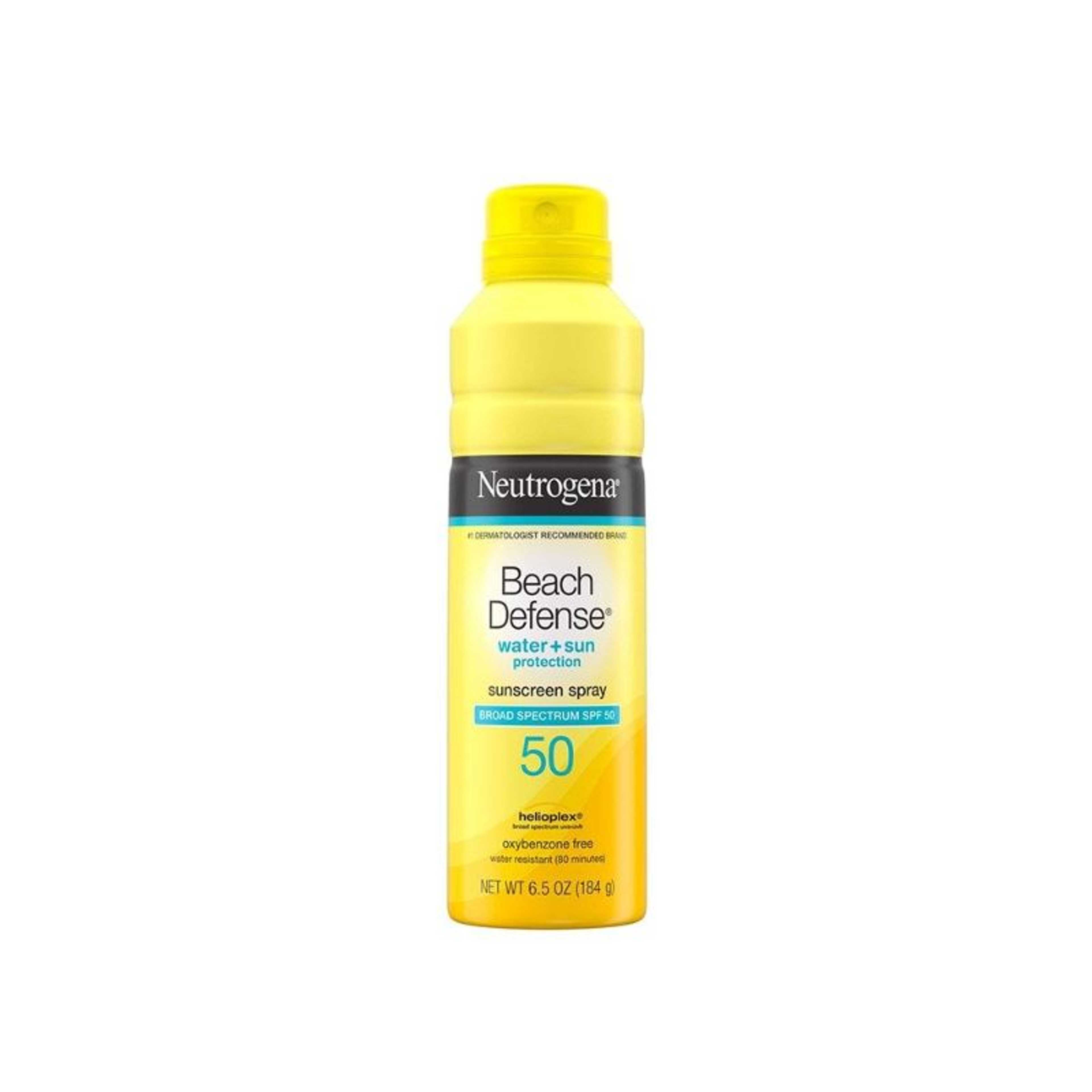 Neutrogena Beach Defense Spray-on Sunscreen with SPF 50 Net WT 6.4 oz (184 g)