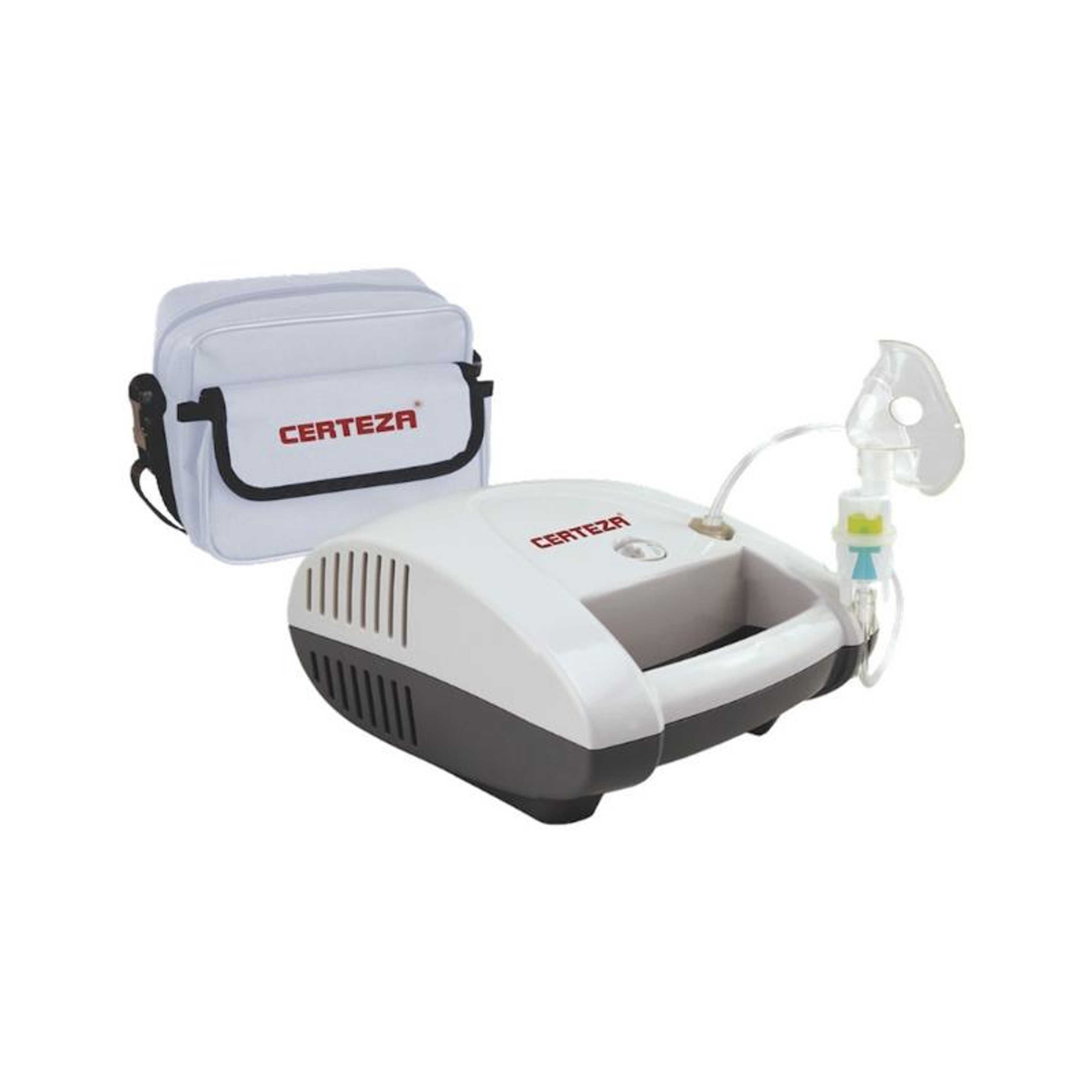 Certeza NB 607 - Nebulizer Compressor System With Premium Bag - Nebulizer machine -White & Brown