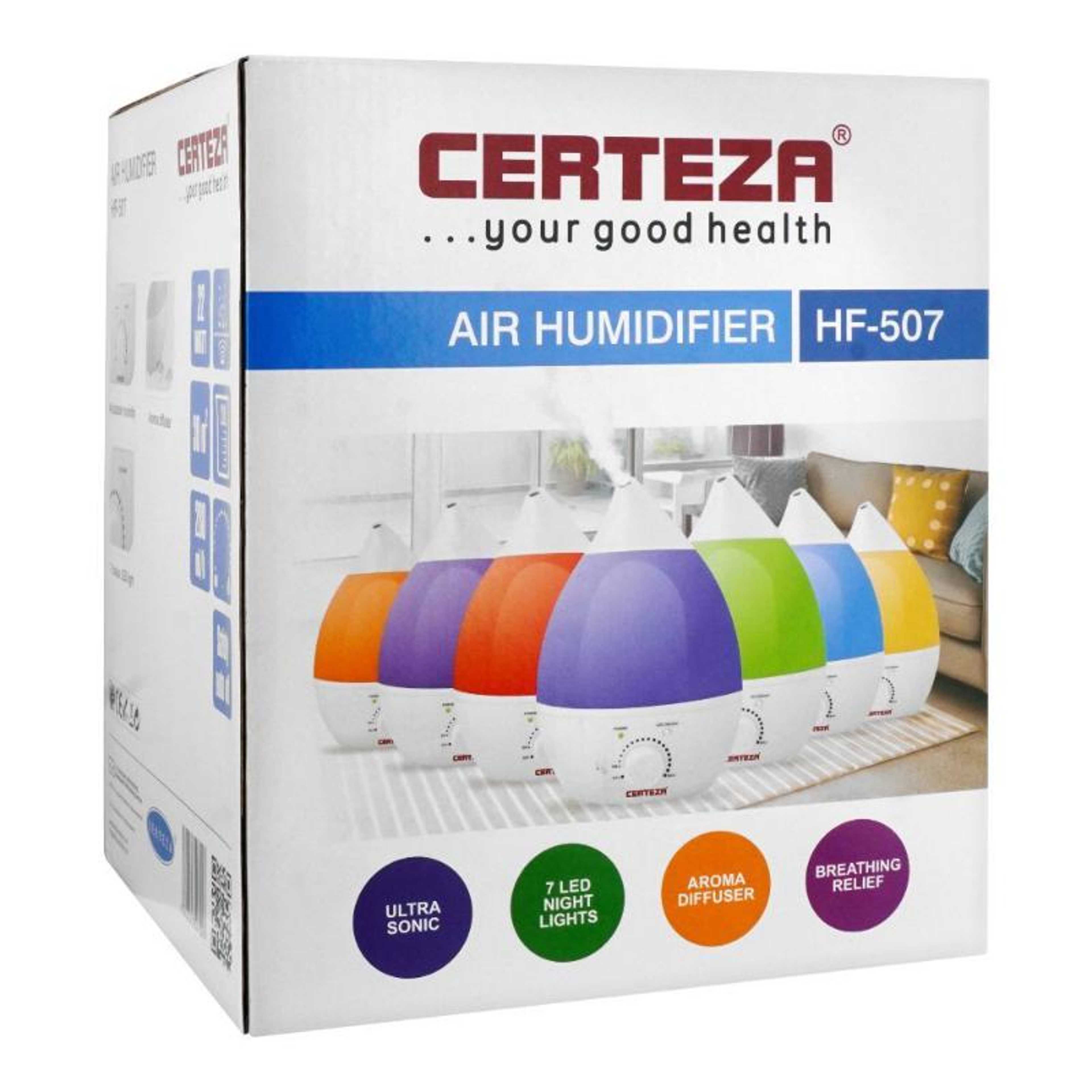 HF 507 - Ultrasonic Air Humidifier - Humidifier for Room - Purple
