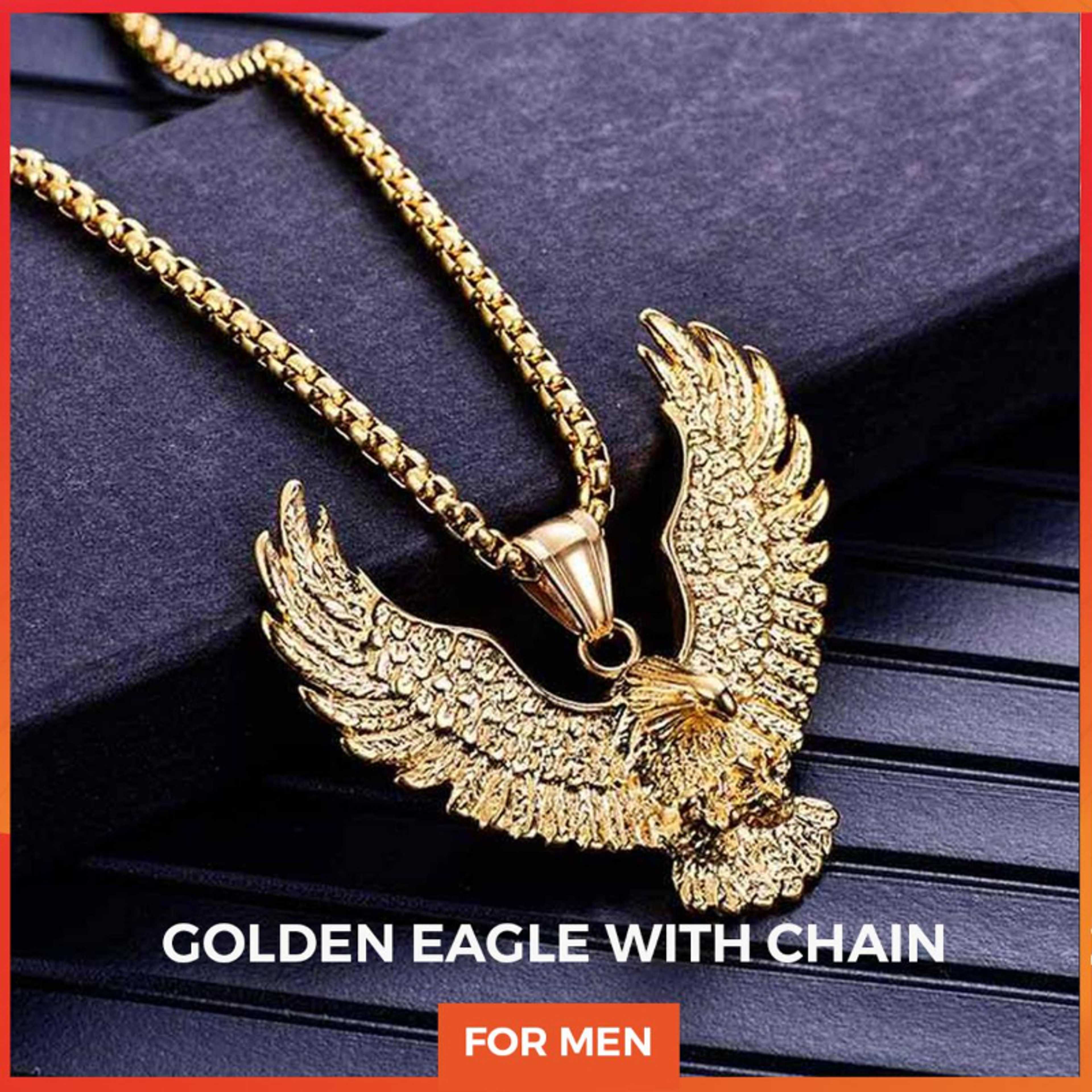 Golden Eagle Locket For Men