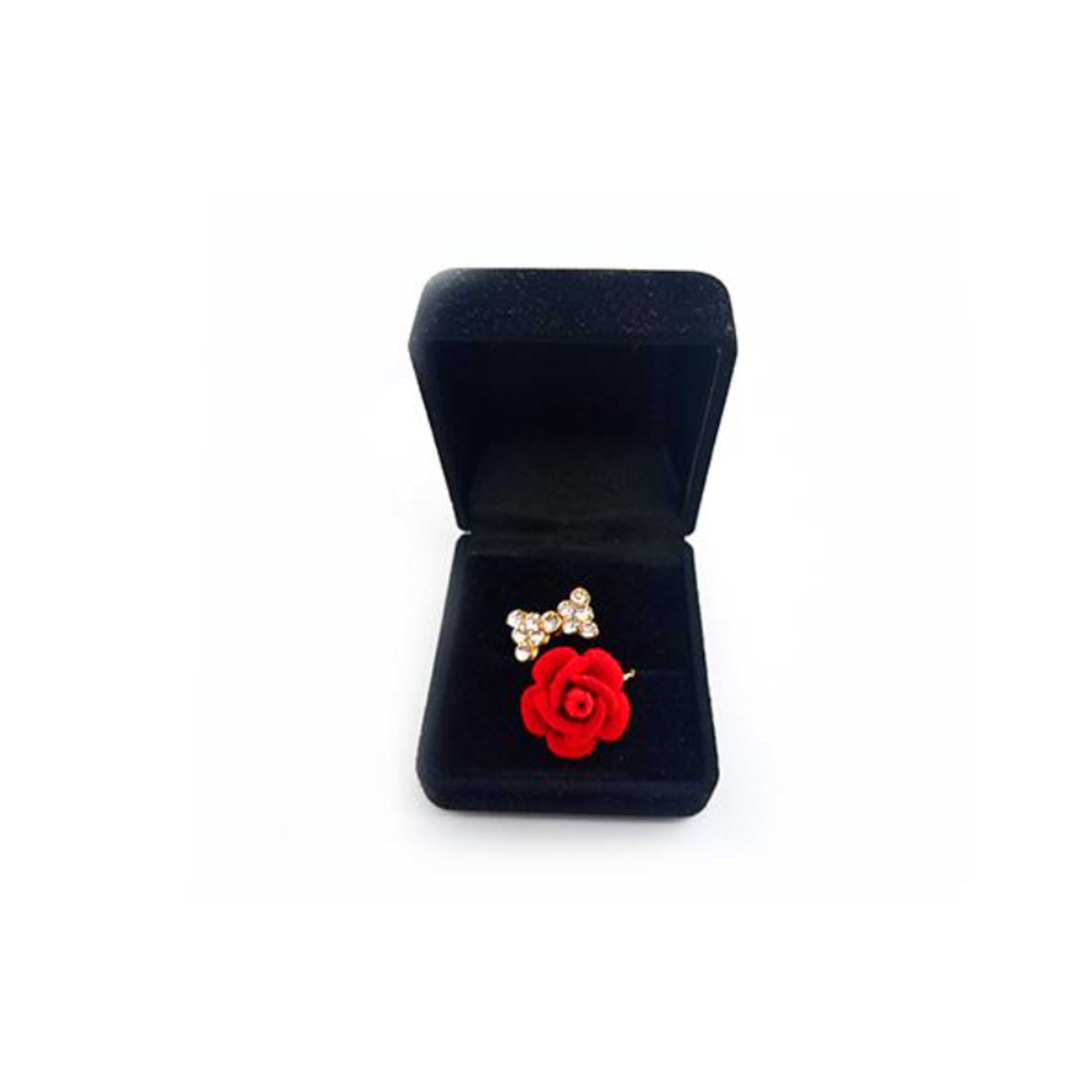 High Quality Stylish Red Love Rose Ring For /women/Girls - 1Piece