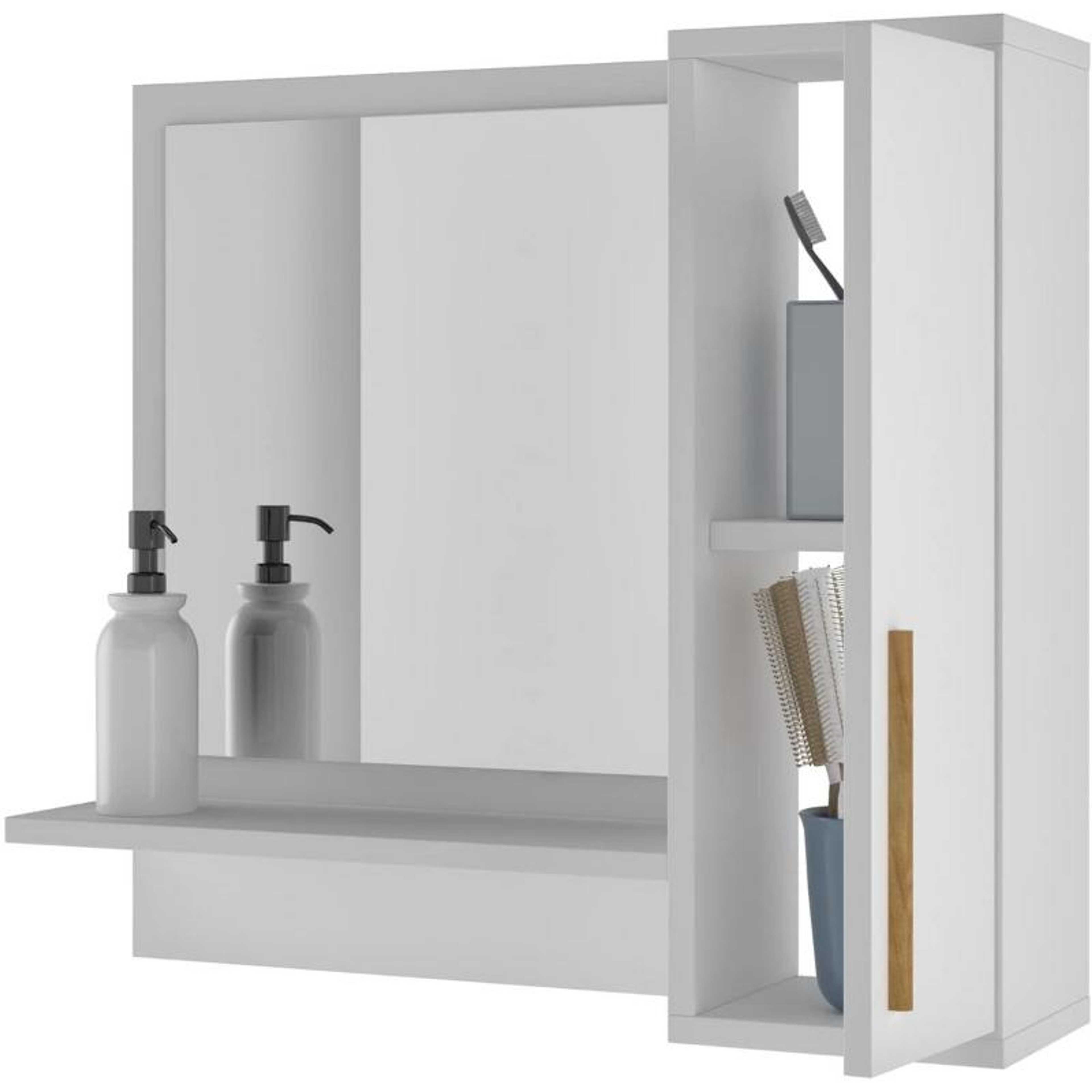 Toheed wood Bathroom Cabinet with Mirror