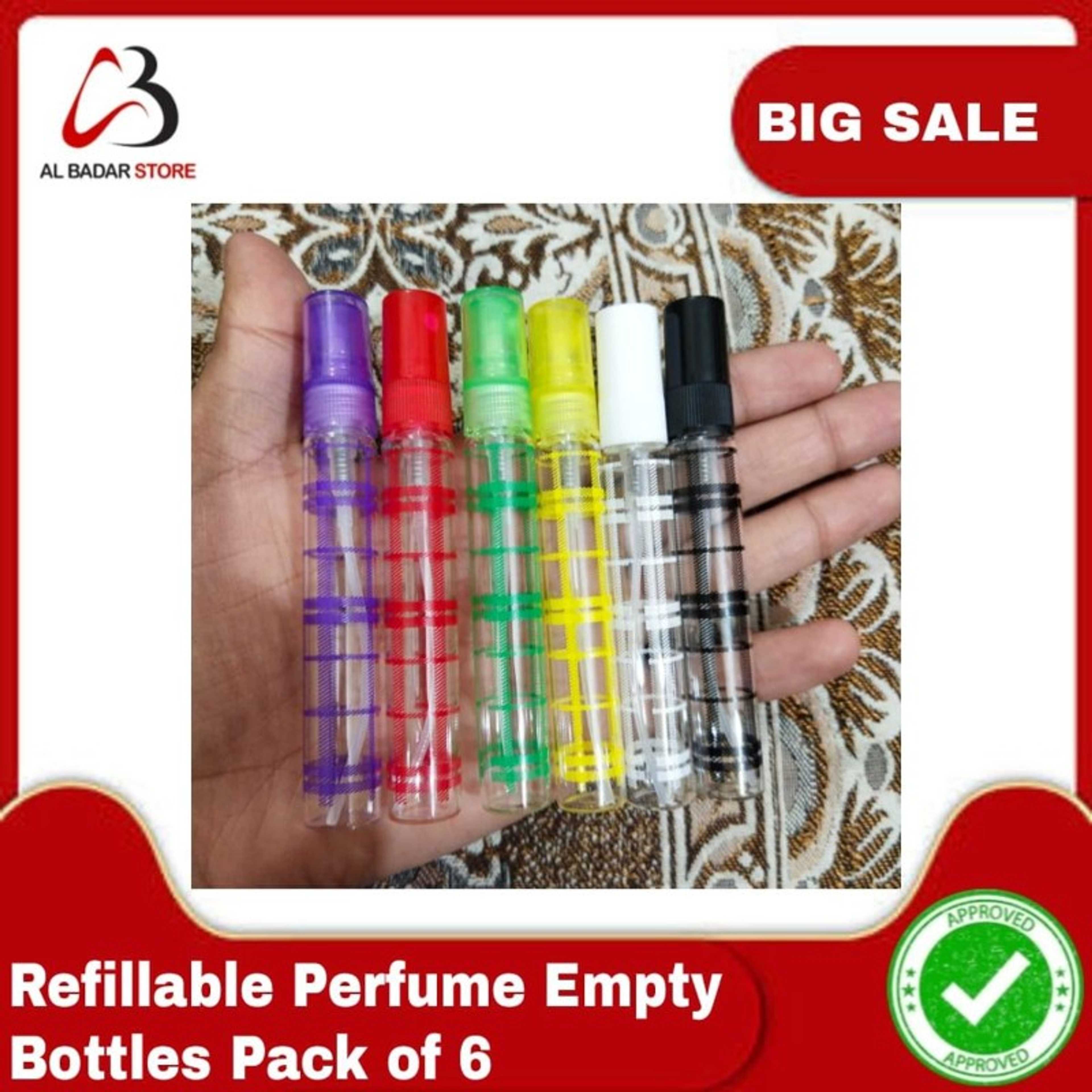 Size 8ml Refillable Spray Bottle mini refillable Perfume Galss bottle  perfume and cosmetic liquid atomizer for travel Pack of 6
