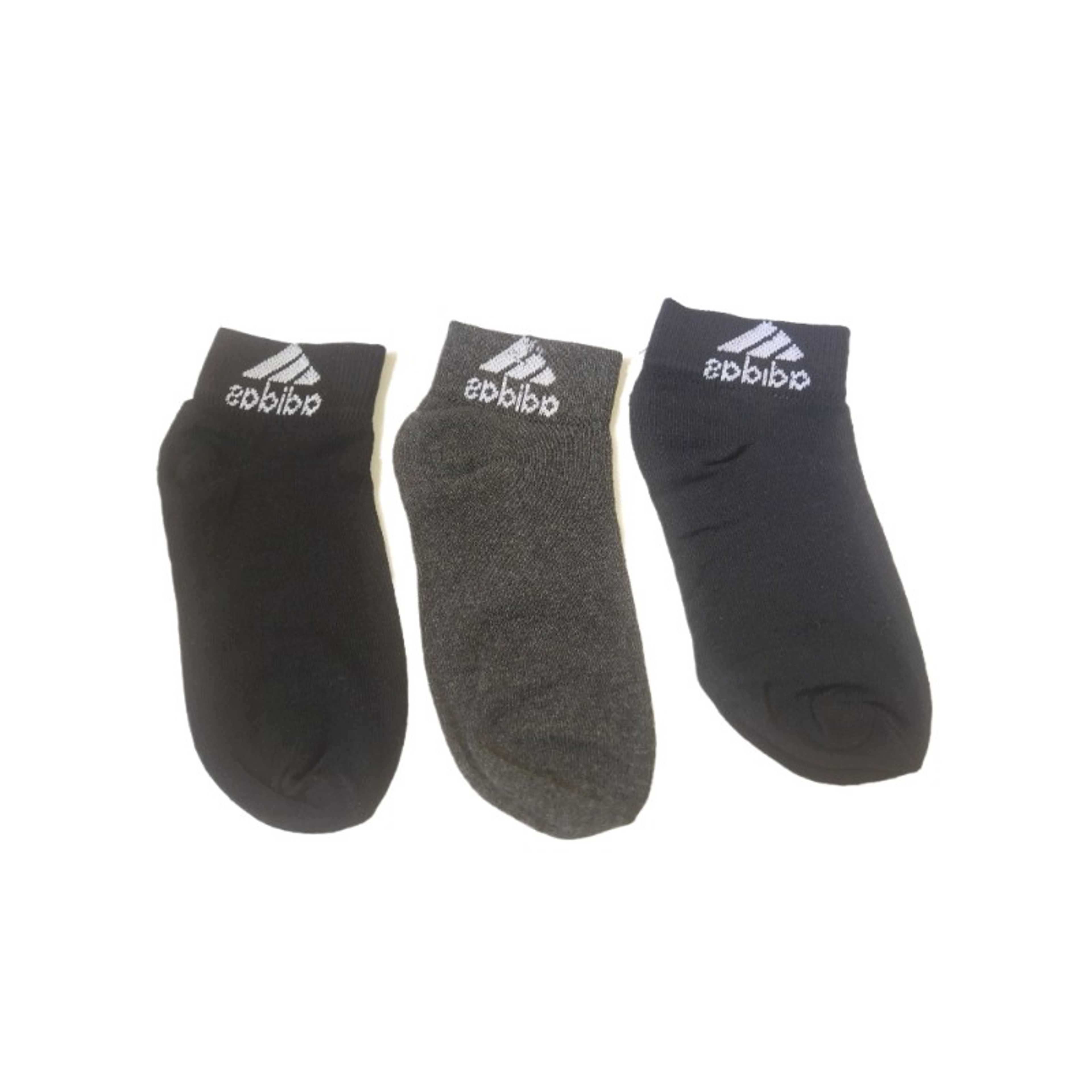 Socks Pack Of 3 Pairs Ankle Socks For Men Women, Braded Socks, Cotton Moza - Random colors