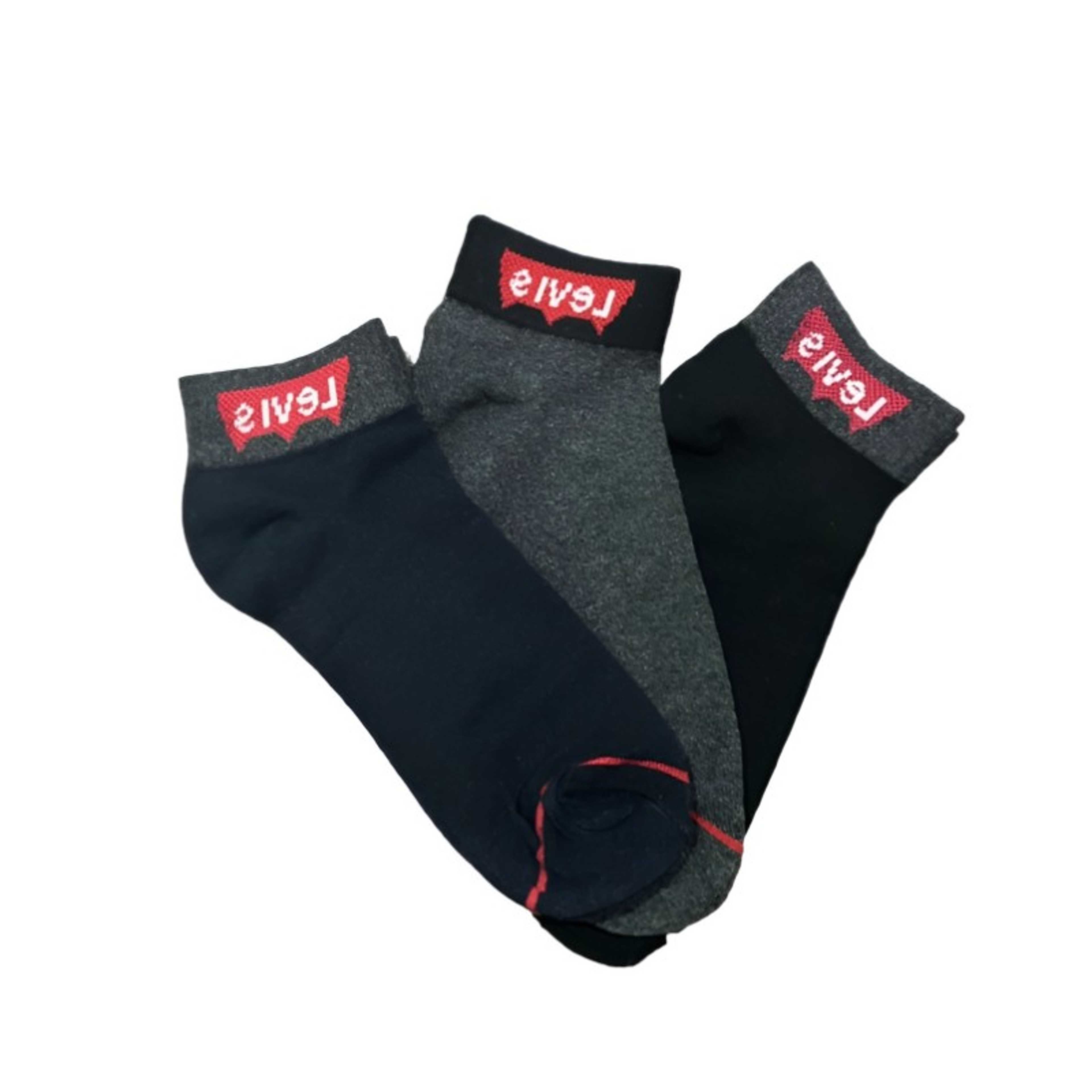 Socks Pack Of 3 Pairs Ankle Socks For Men Women, Braded Socks, Cotton Moza - Random colors