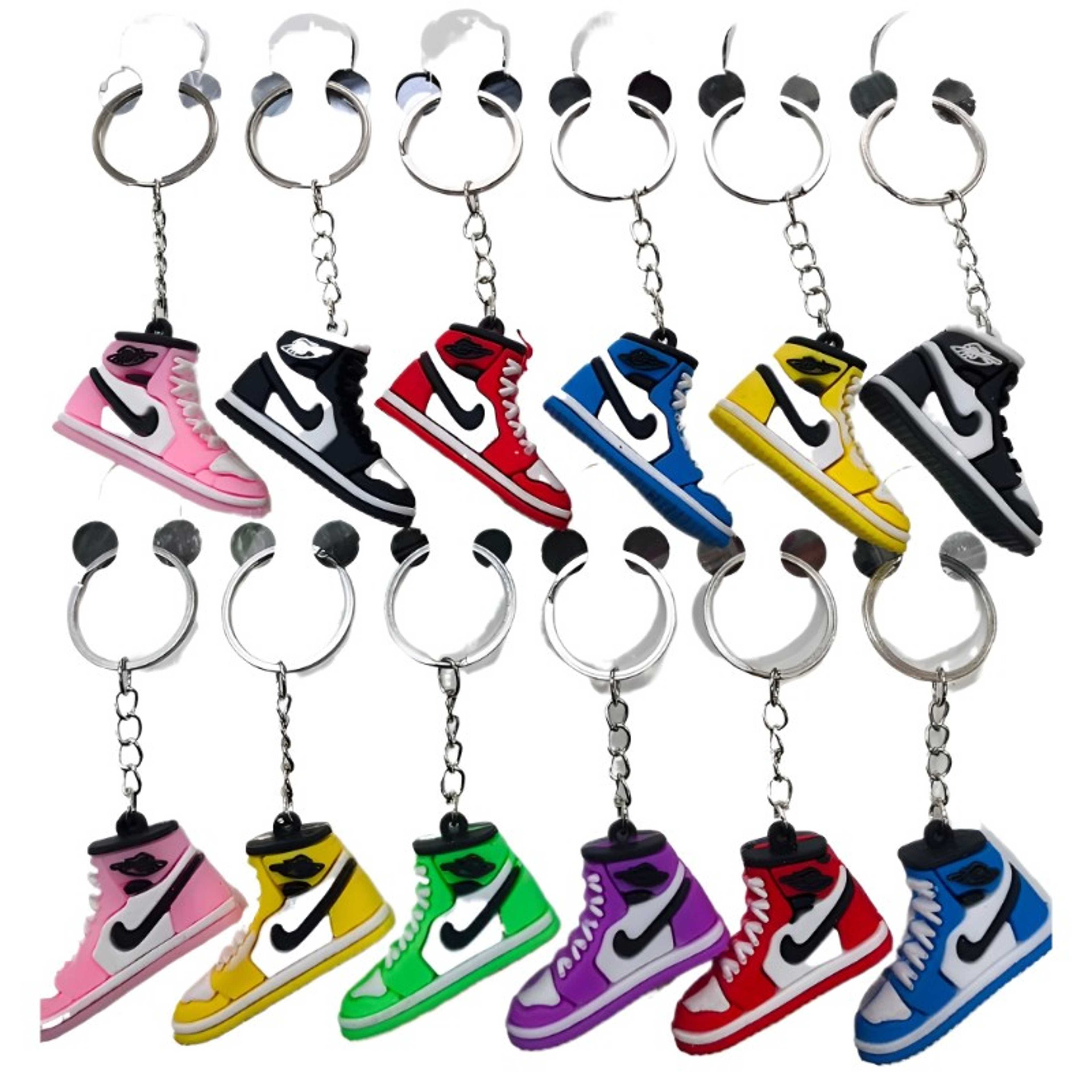 Pack of Two Nikee Shoes Keychain -Random color-Nikee Joggar  Shoe Keychain for Sneaker heads| An eye catching Keyring for Your Car and Bike| Bag Ornaments|A Perfect Organiser for your Valuables