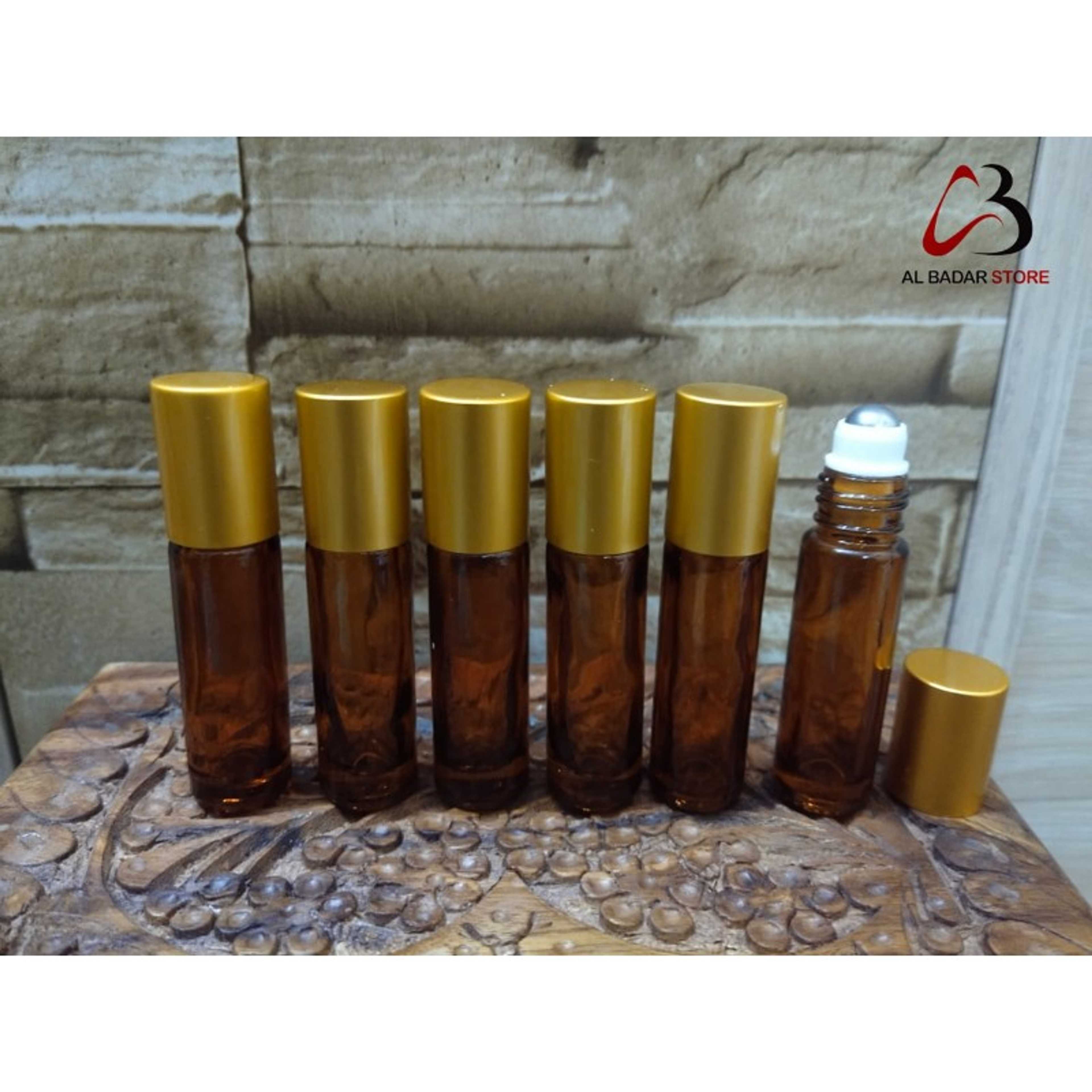 1Pcs Roll On Refillable Perfume empty Bottle 6Ml, Amber Essential Oil Roller Bottle (1 Pcs)