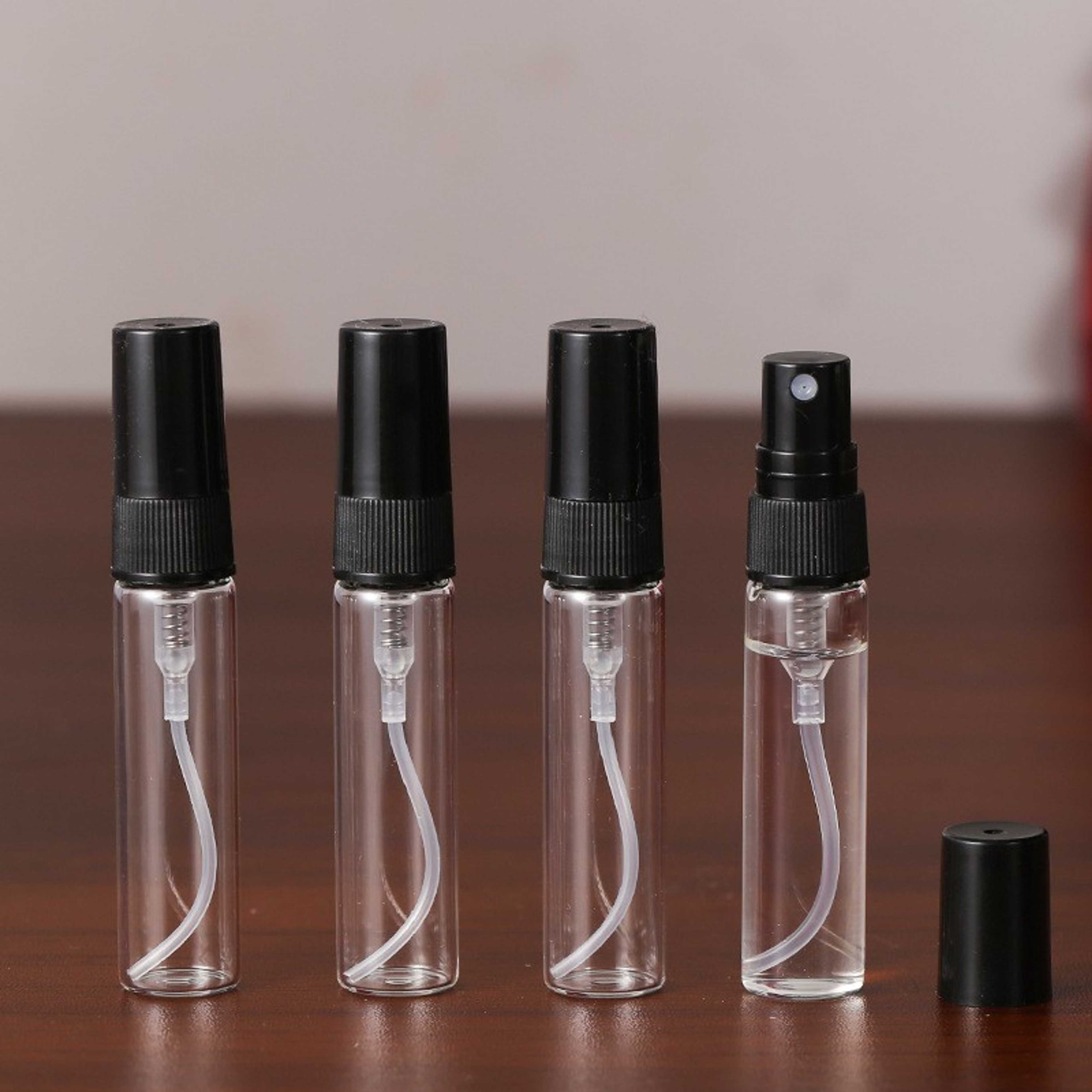 5ML Size Premium Mini (1Pcs) Clear Perfume Atomizer Empty Bottle Refillable Perfume Bar Dispenser Bottle Round Glass Pump Spray Empty Bottles