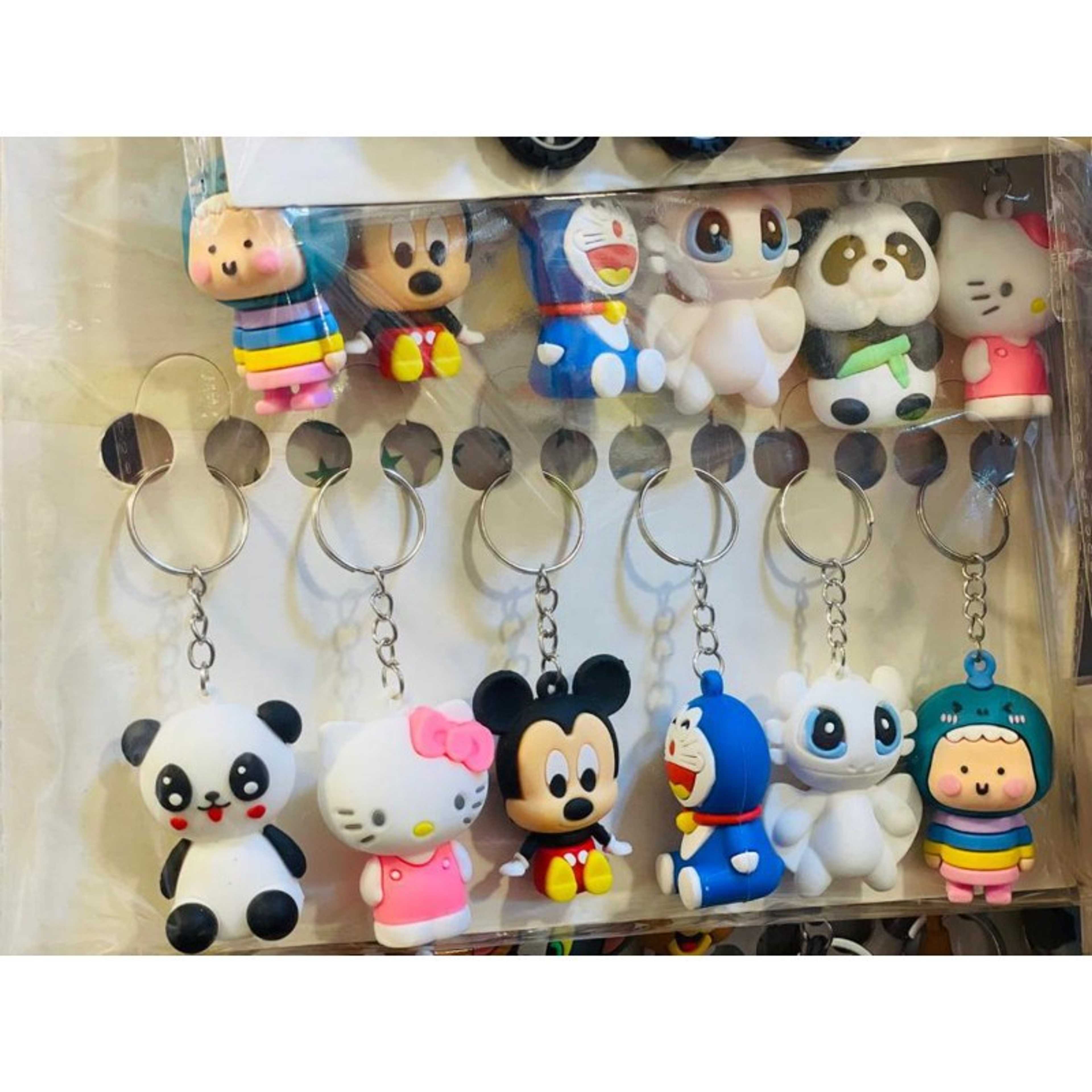 Girls keychain Multi designs me ha (1PCS) For Example Doremon keychain mickey mouse keychain  Panda keychain pokemon keychain kitty Doll keychain