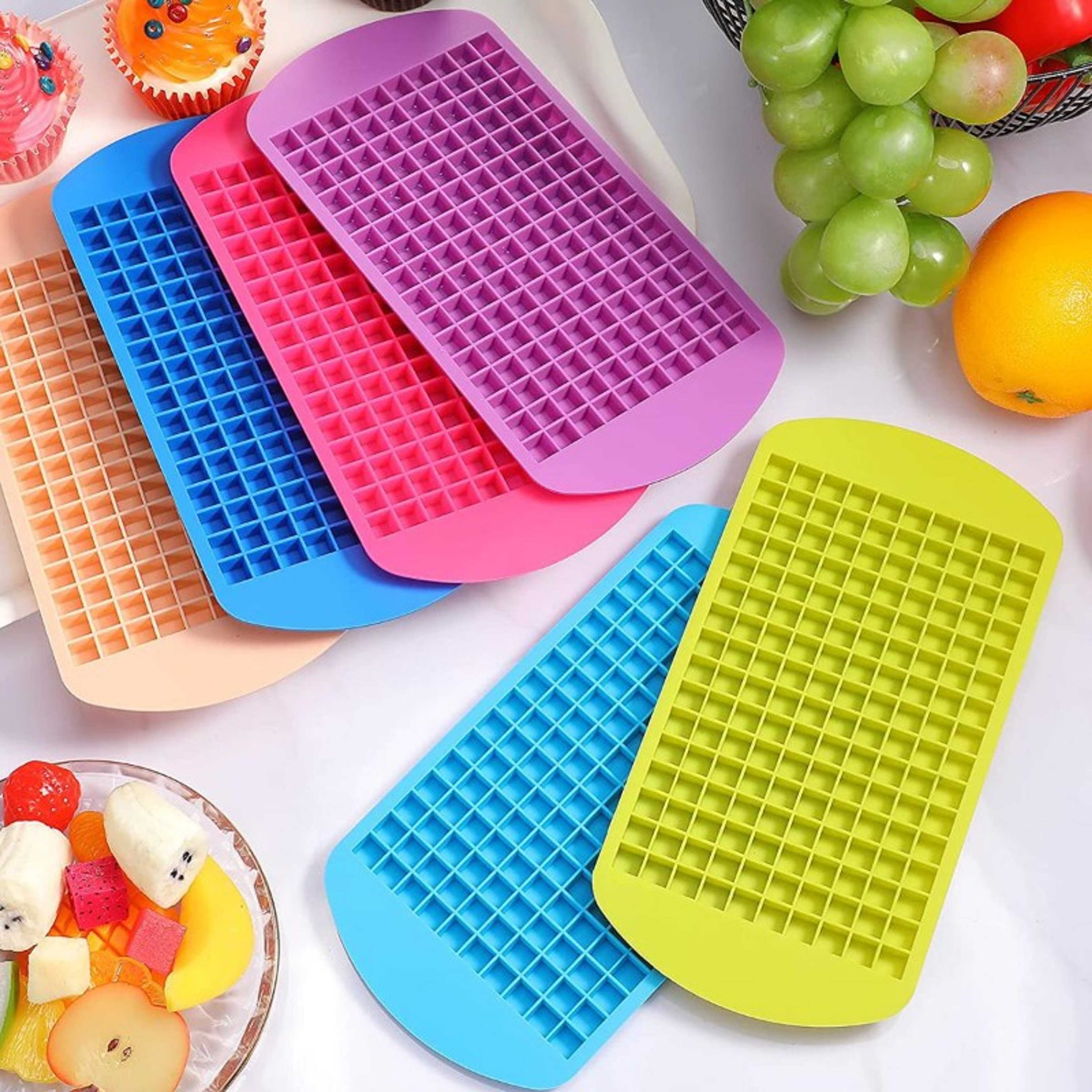 24x12x1cm 160 Grids Silicone Ice Cubes Frozen Mini Food Grade Ice Tray Fruit Maker Bar Party Pudding Tool Kitchen Accessories Silicone Mold ice