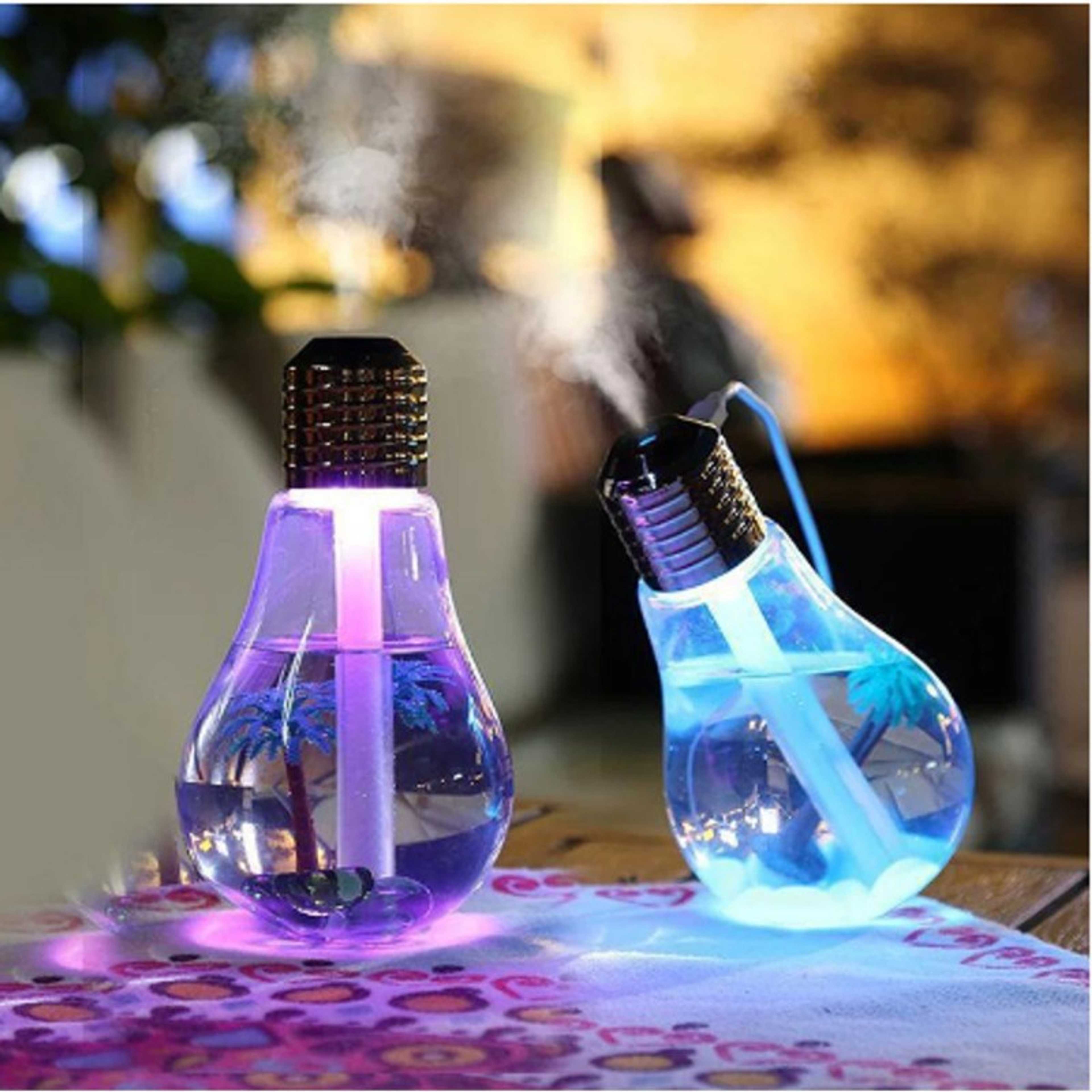Bulb Humidifier /  Diffuser / Air Purifier -  Product ( With Colorful Changing Lights )