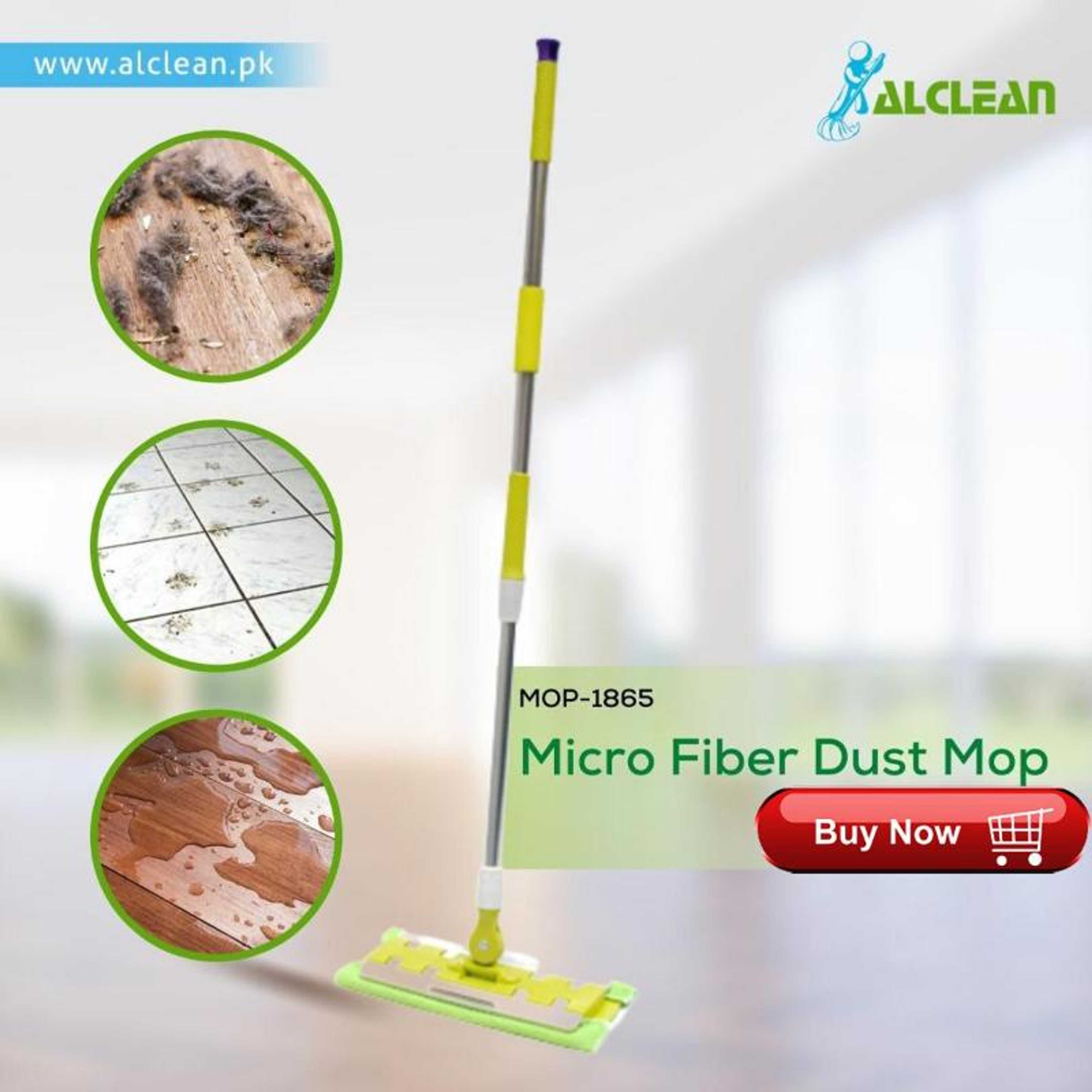 AlClean Ultimate Premium Cotton Dust Mop Floor Wash and Clean