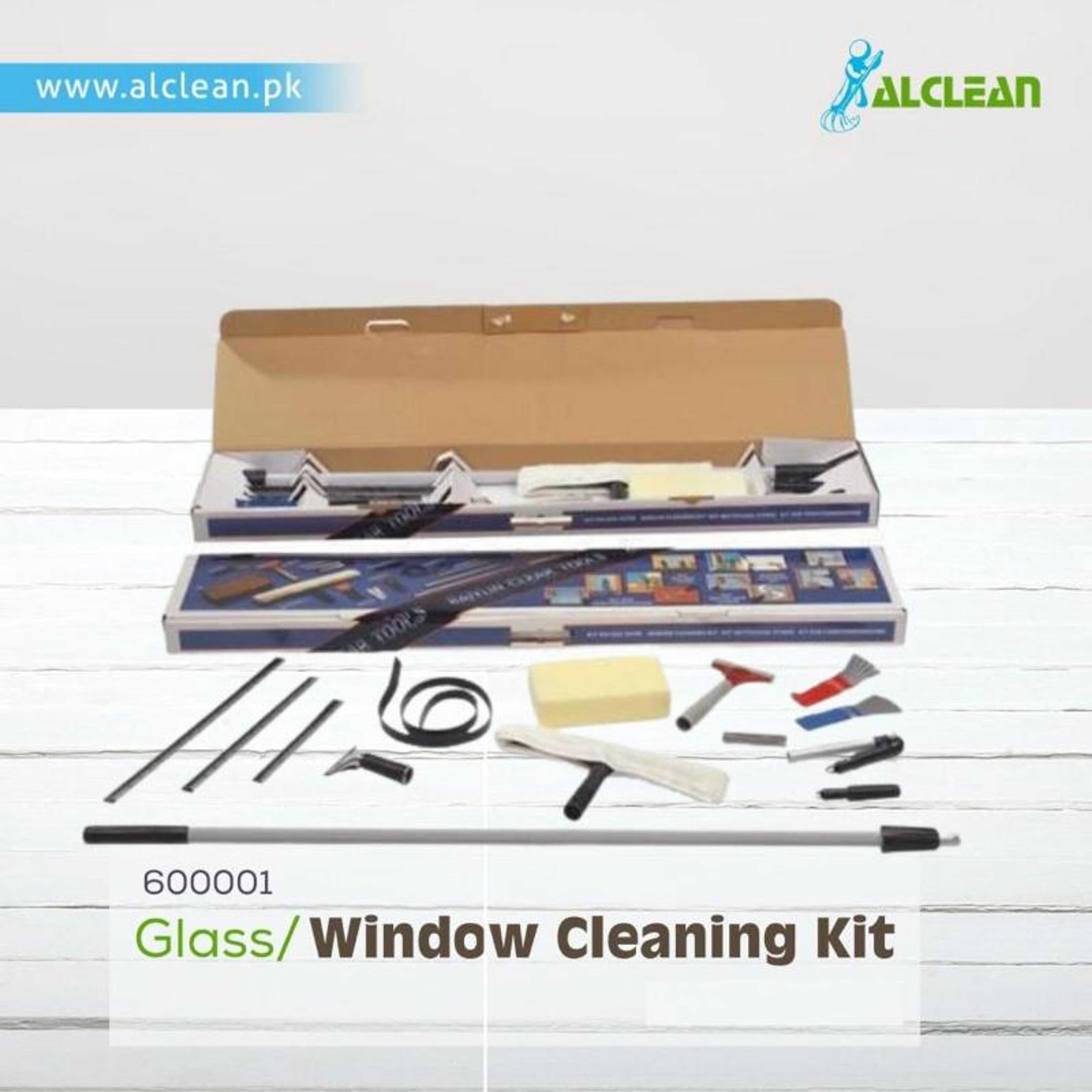 AlClean Solar Panel / Window / Glass Cleaning Kit Complete Wiper Brushes Spounge Rod
