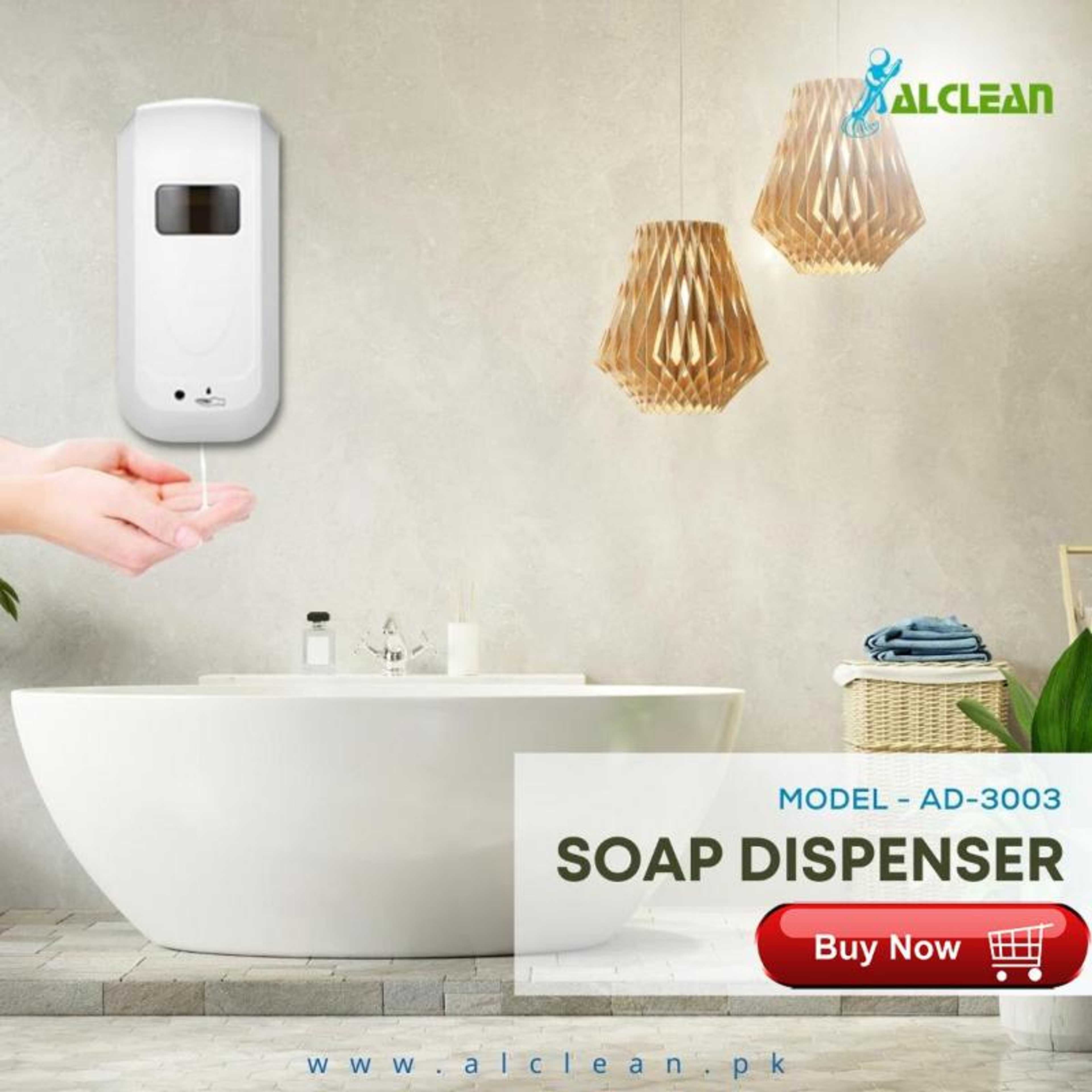 AlClean Automatic Liquid Soap Dispenser - White 1 liter